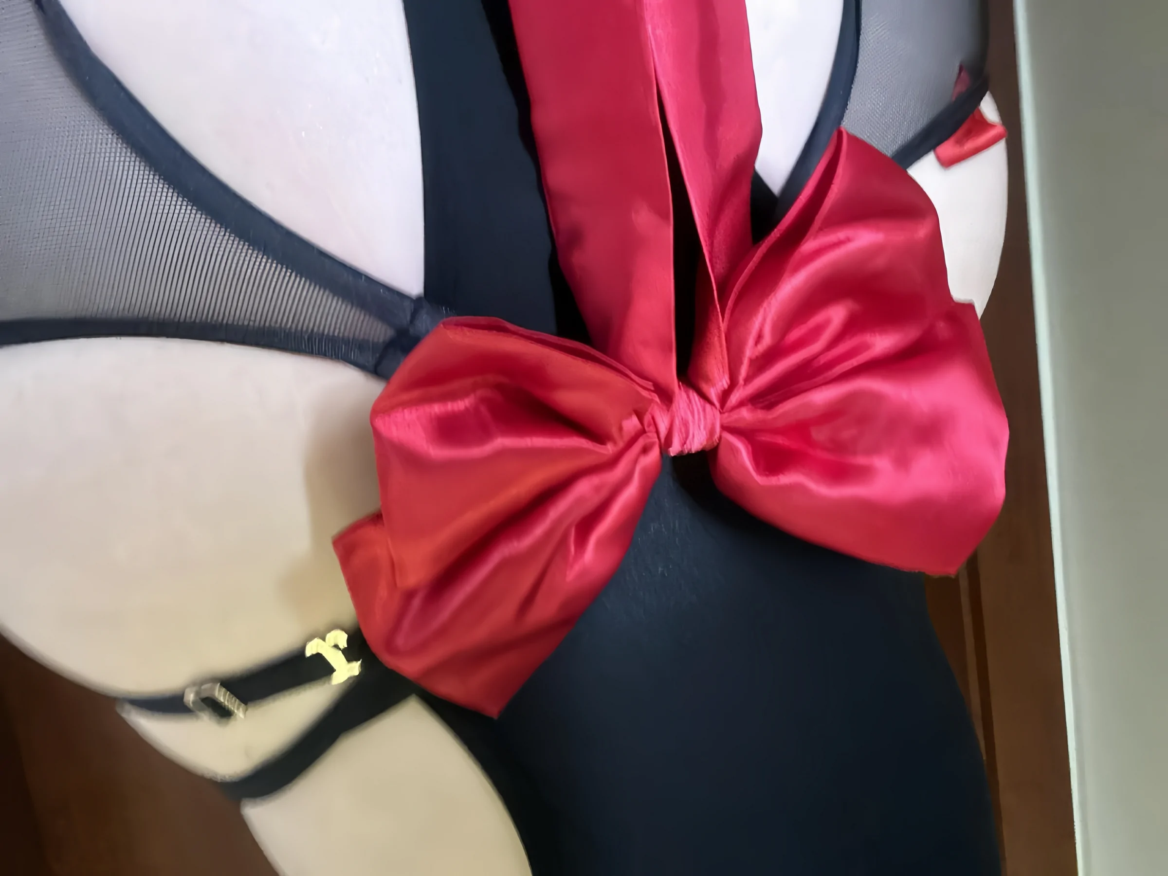 美邵女Baby – 黑丝连体丁+吊带袜 微密圈-第11张