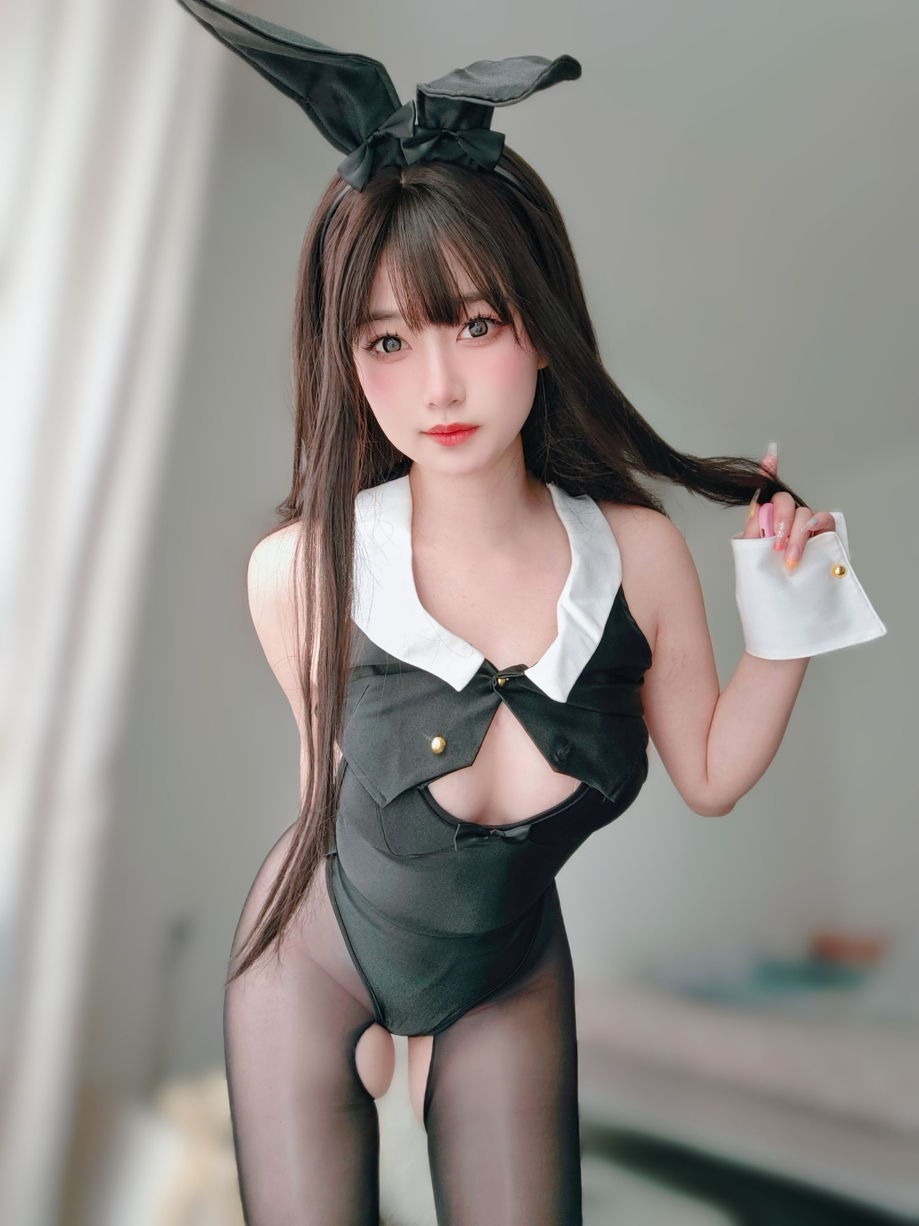 女主K – 黑丝兔女郎 微密圈-第1张