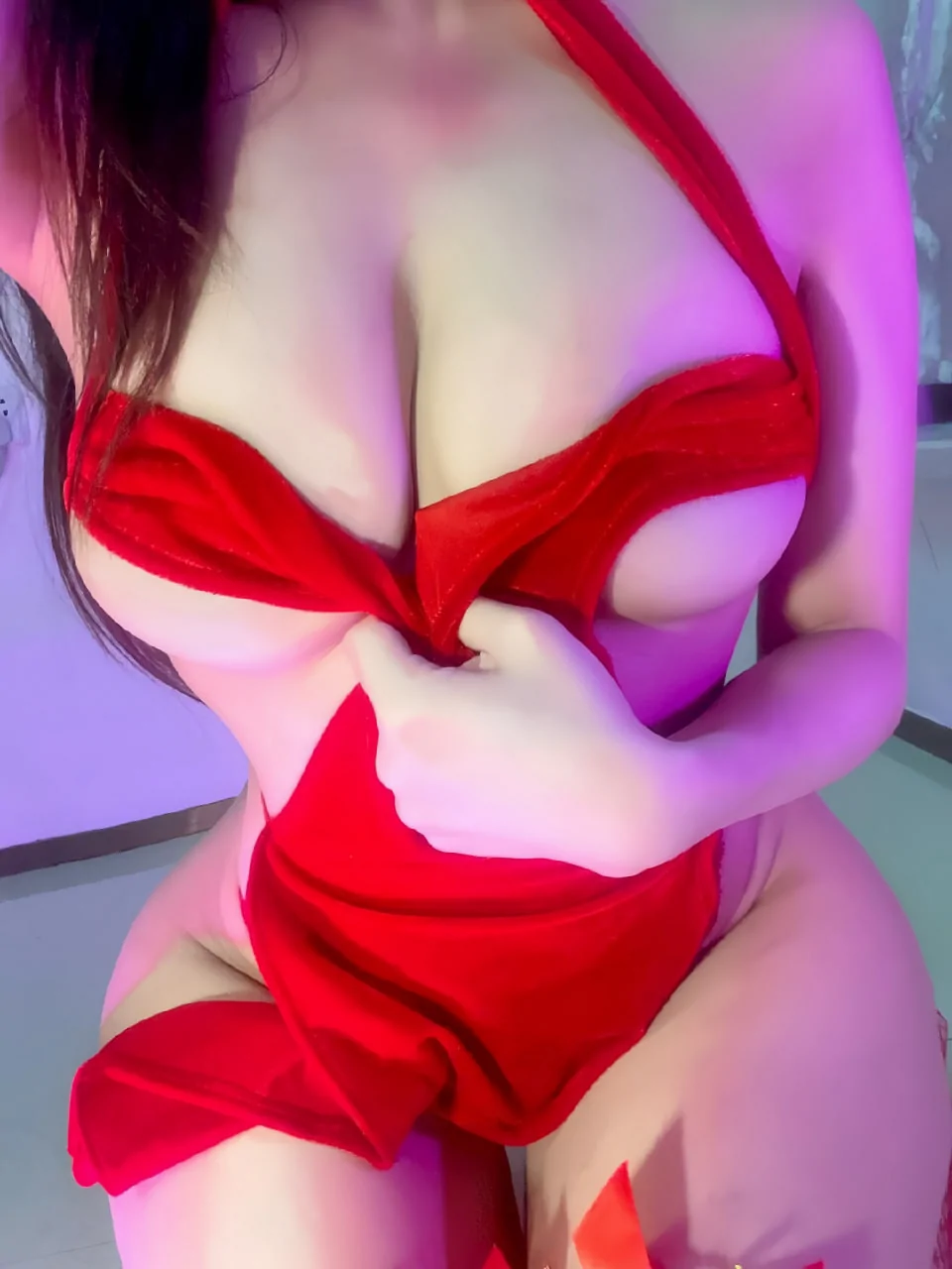 张鑫baby – 连体透视蕾丝三点半腿吊带袜 微密圈-第28张