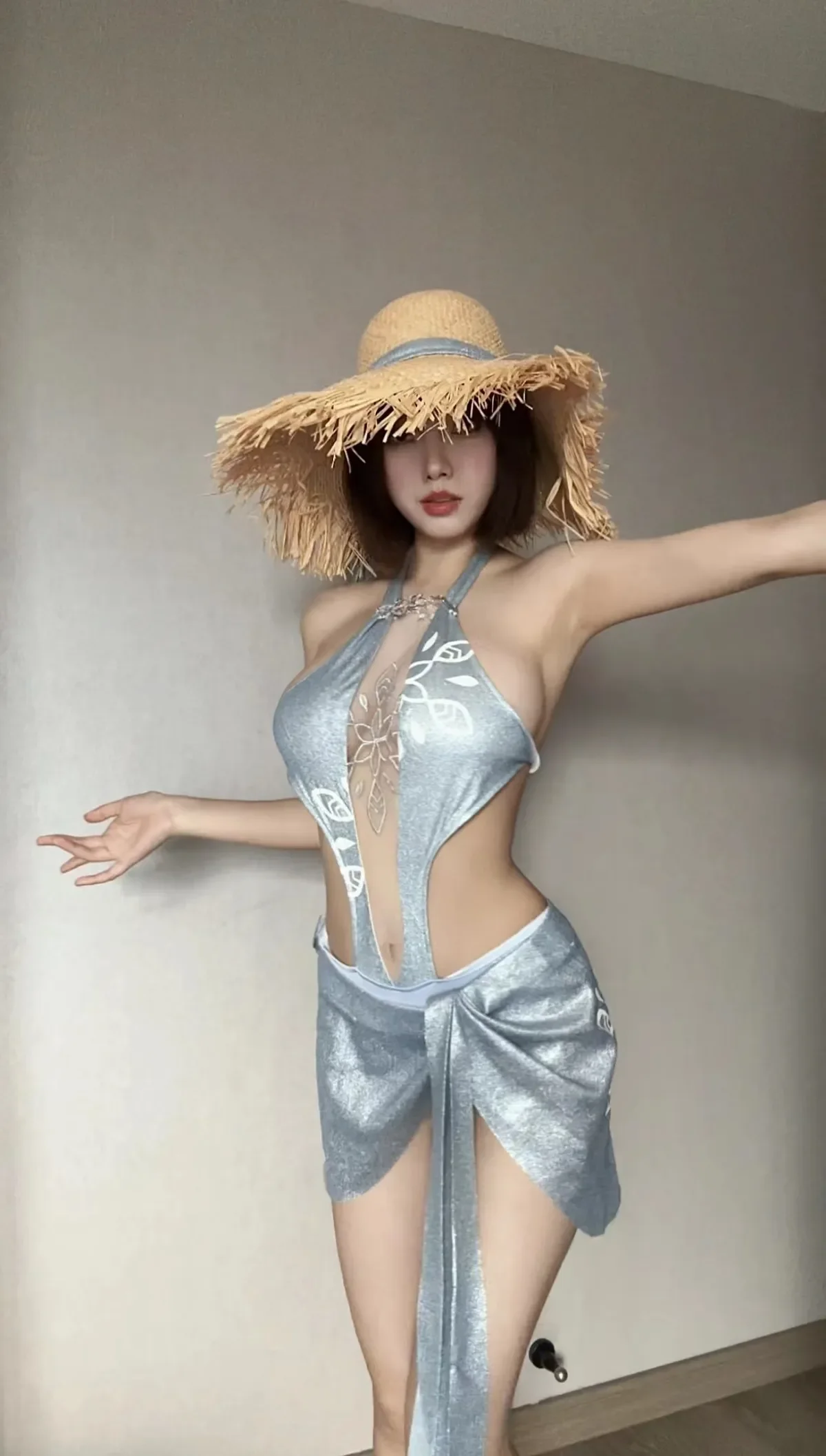 铃铛铛 – 蓝色印花比基尼 微密圈-第23张