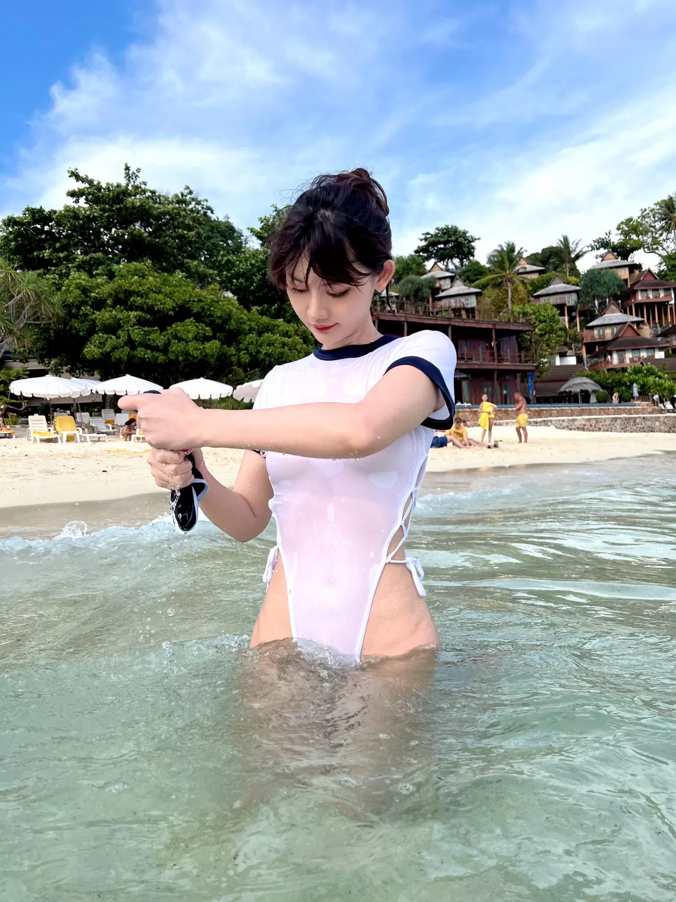 就是阿朱啊 – 海岛透视比基尼 微密圈-第1张