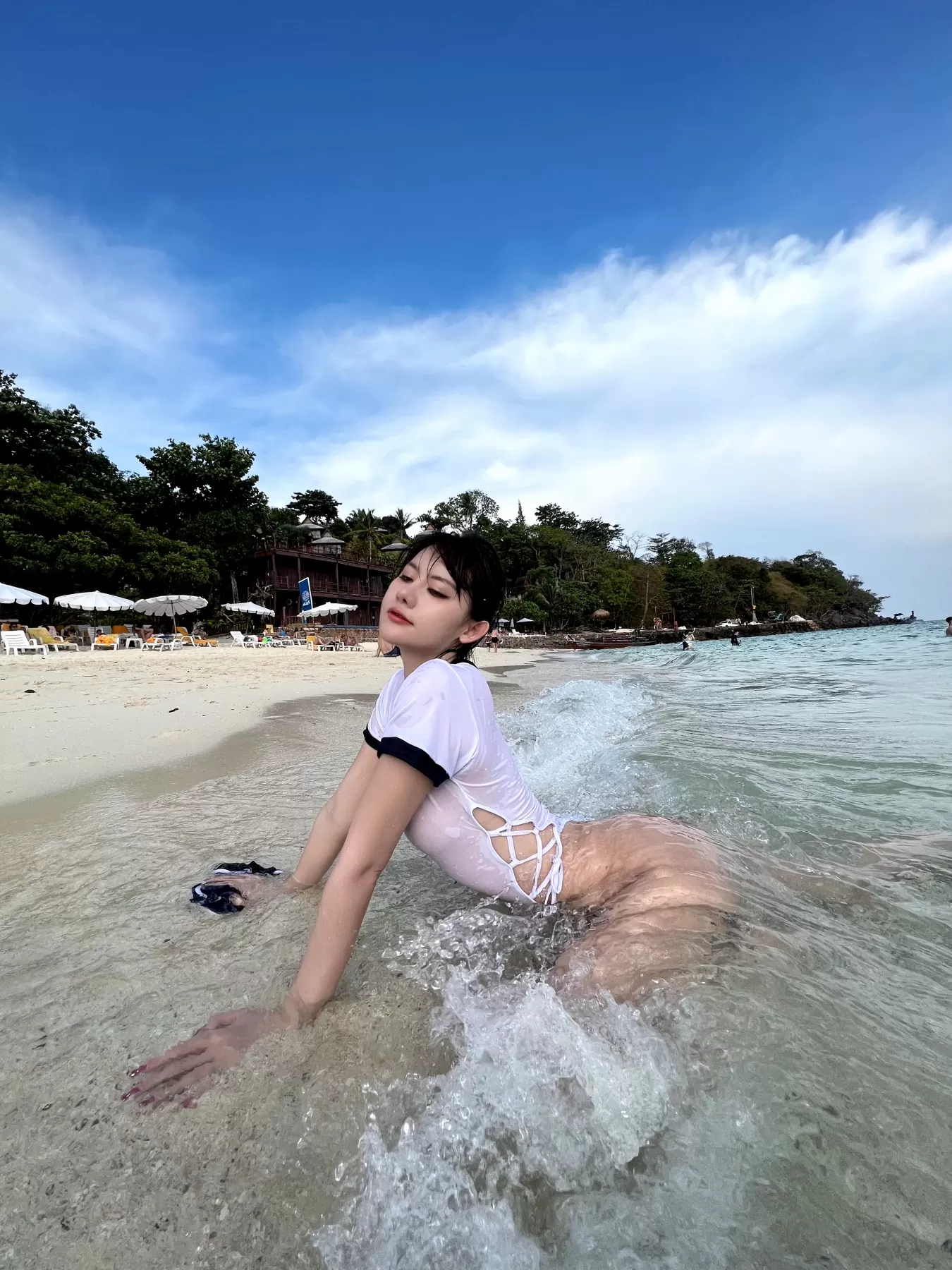 就是阿朱啊 – 海岛透视比基尼 微密圈-第5张