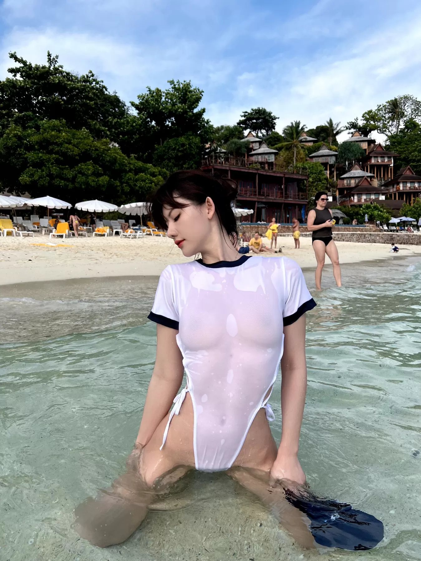 就是阿朱啊 – 海岛透视比基尼 微密圈-第4张