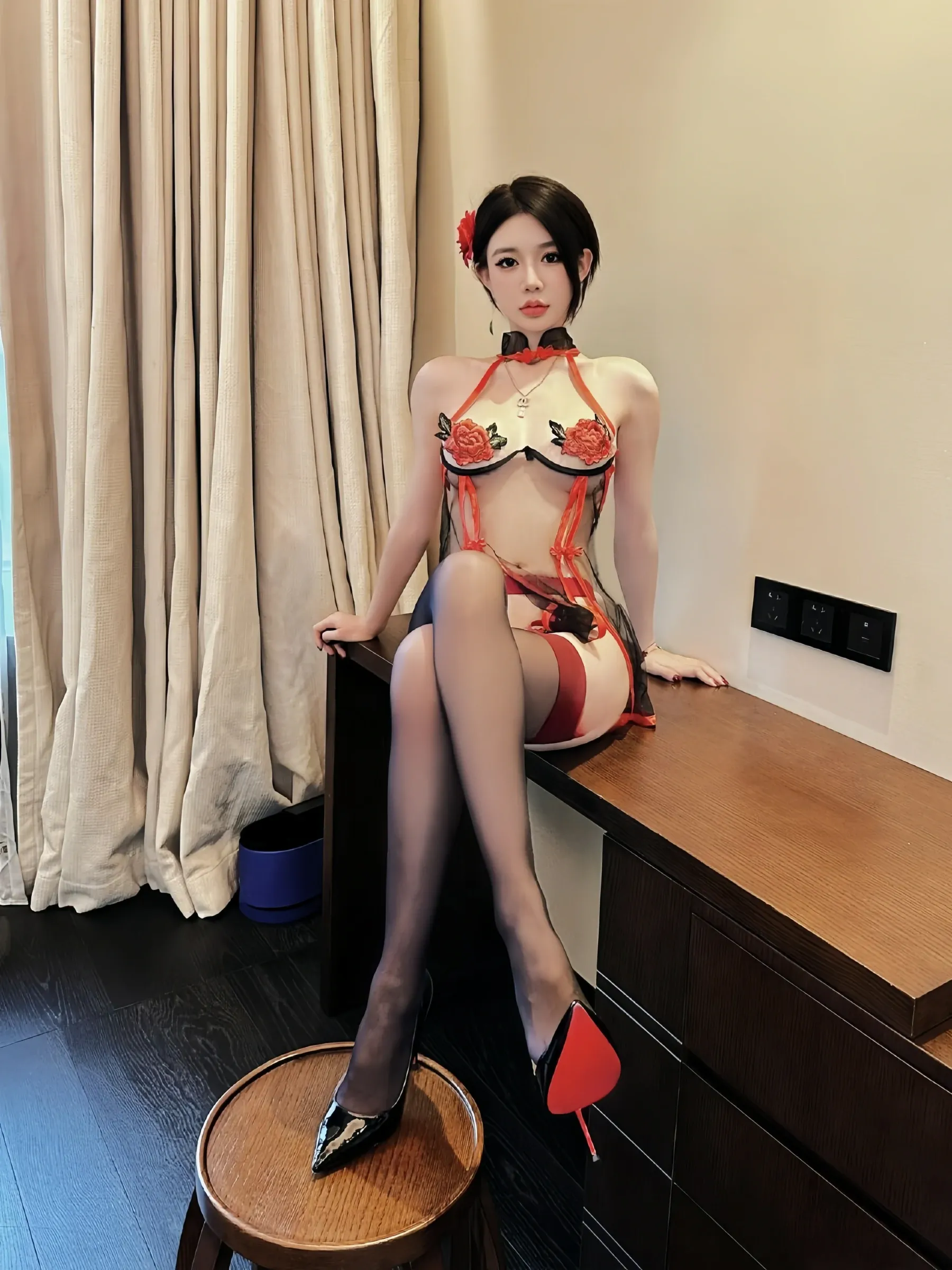 黎允熙baby  红色蕾丝清纯妹 微密圈-第4张