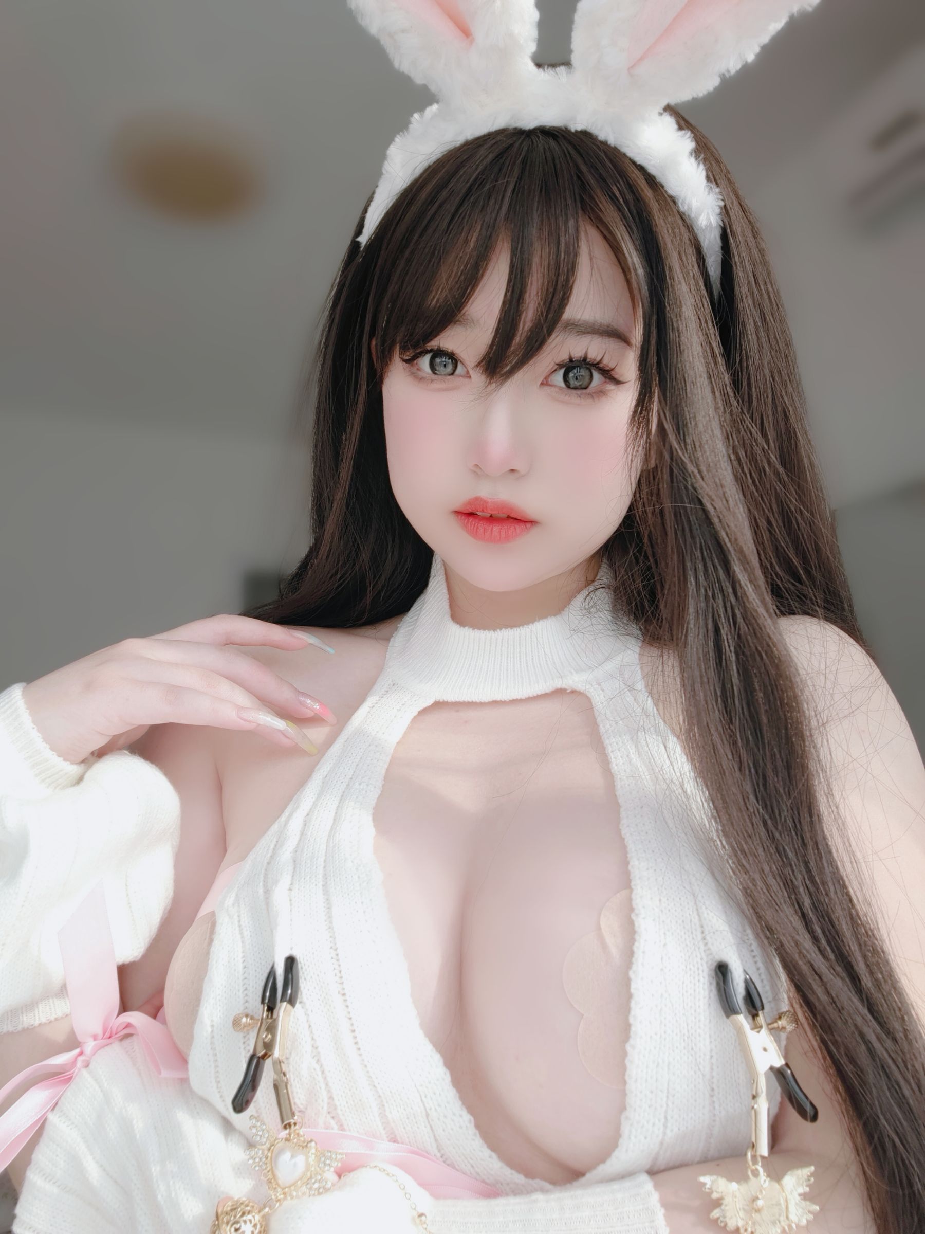 女主K – 白丝兔女郎 微密圈-第8张