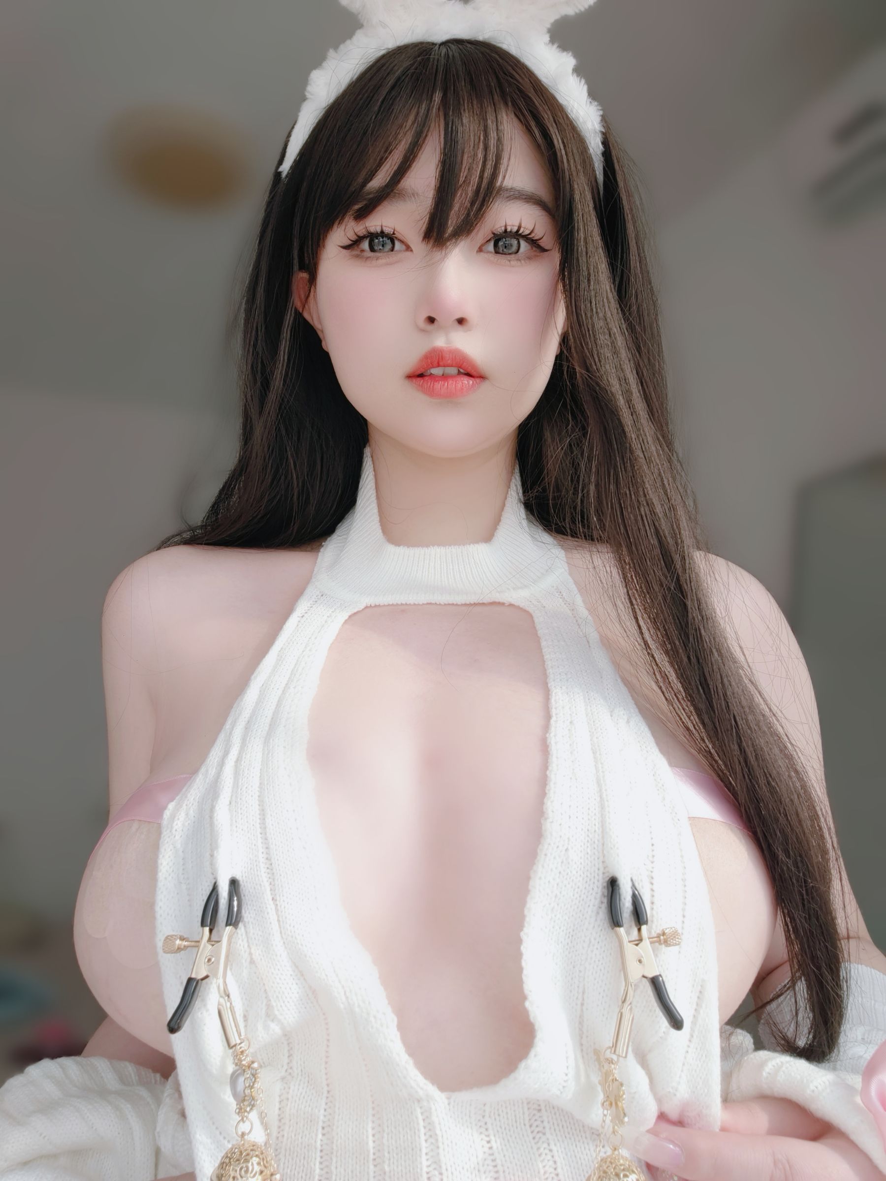 女主K – 白丝兔女郎 微密圈-第7张