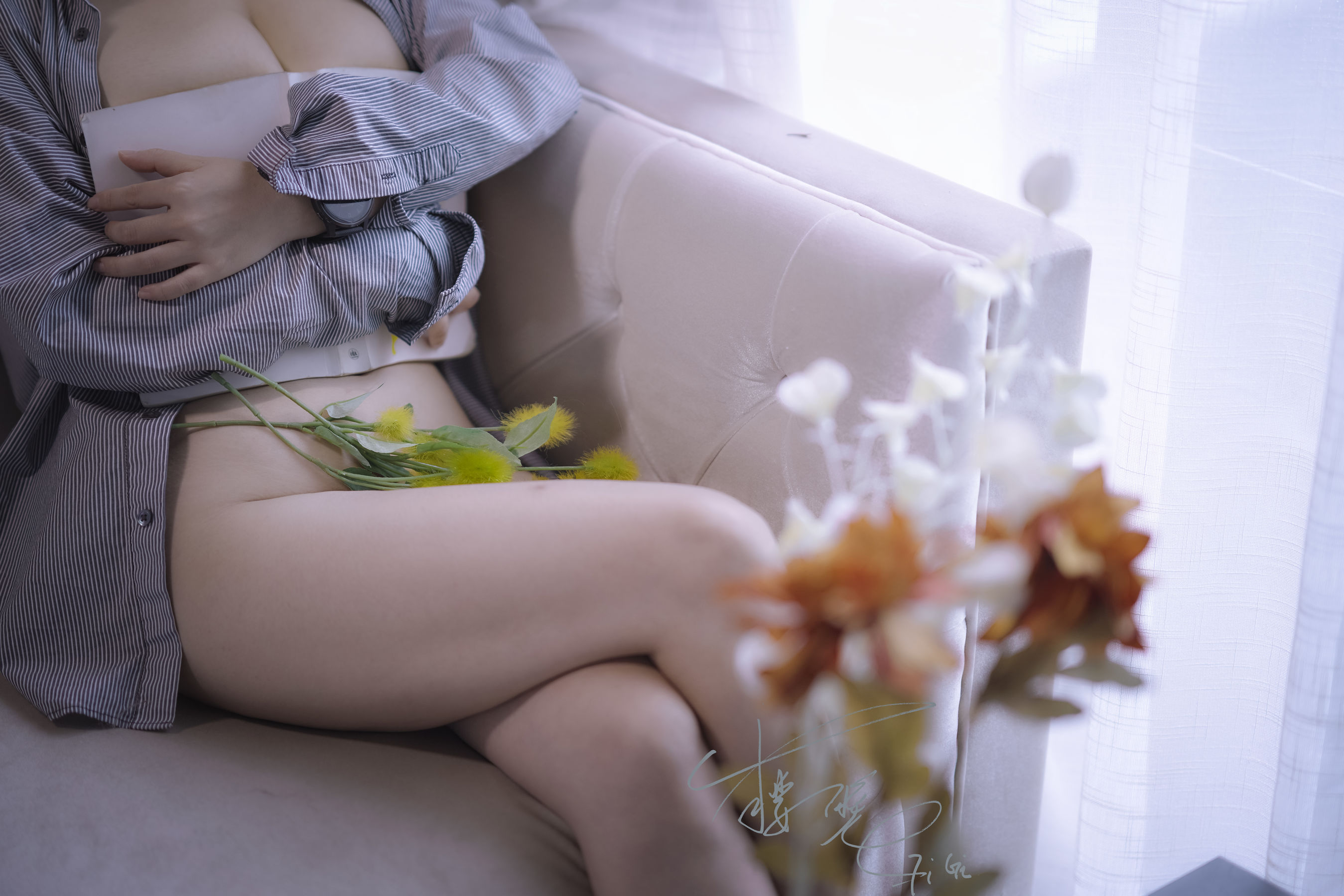 网络红人樱晚gigi – 你的衬衫 微密圈-第3张