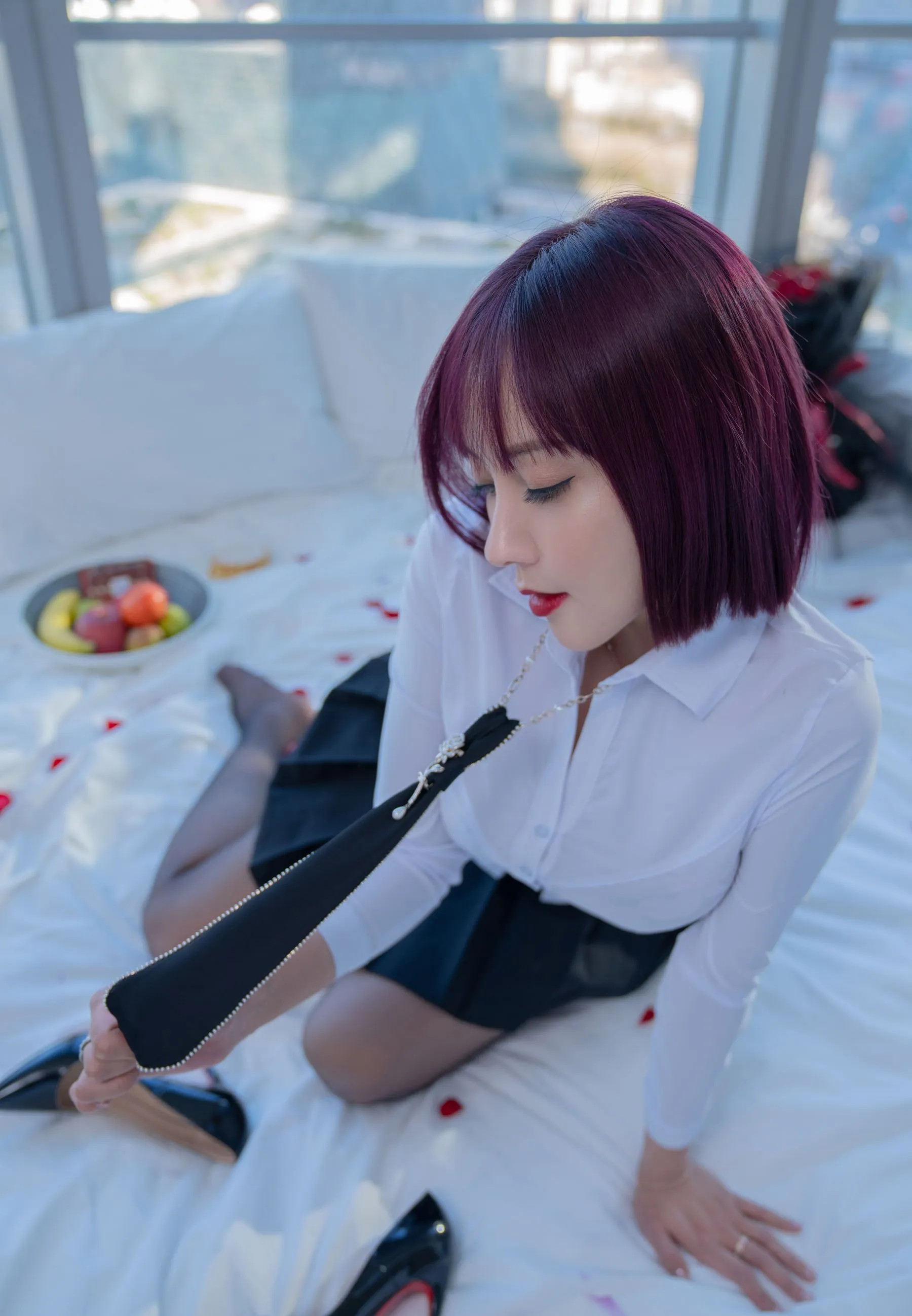 果儿Victoria – 粉色内衣吊带袜 微密圈-第20张