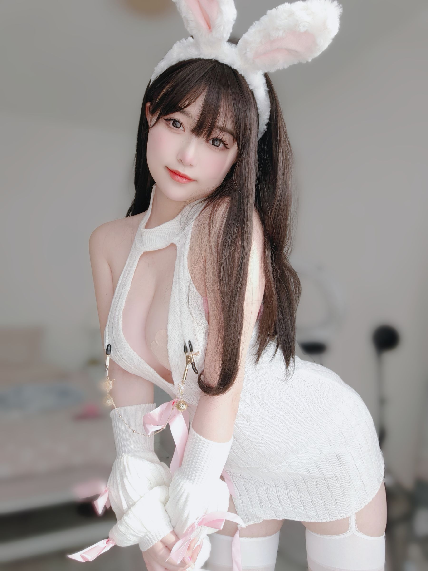 女主K – 白丝兔女郎 微密圈-第101张