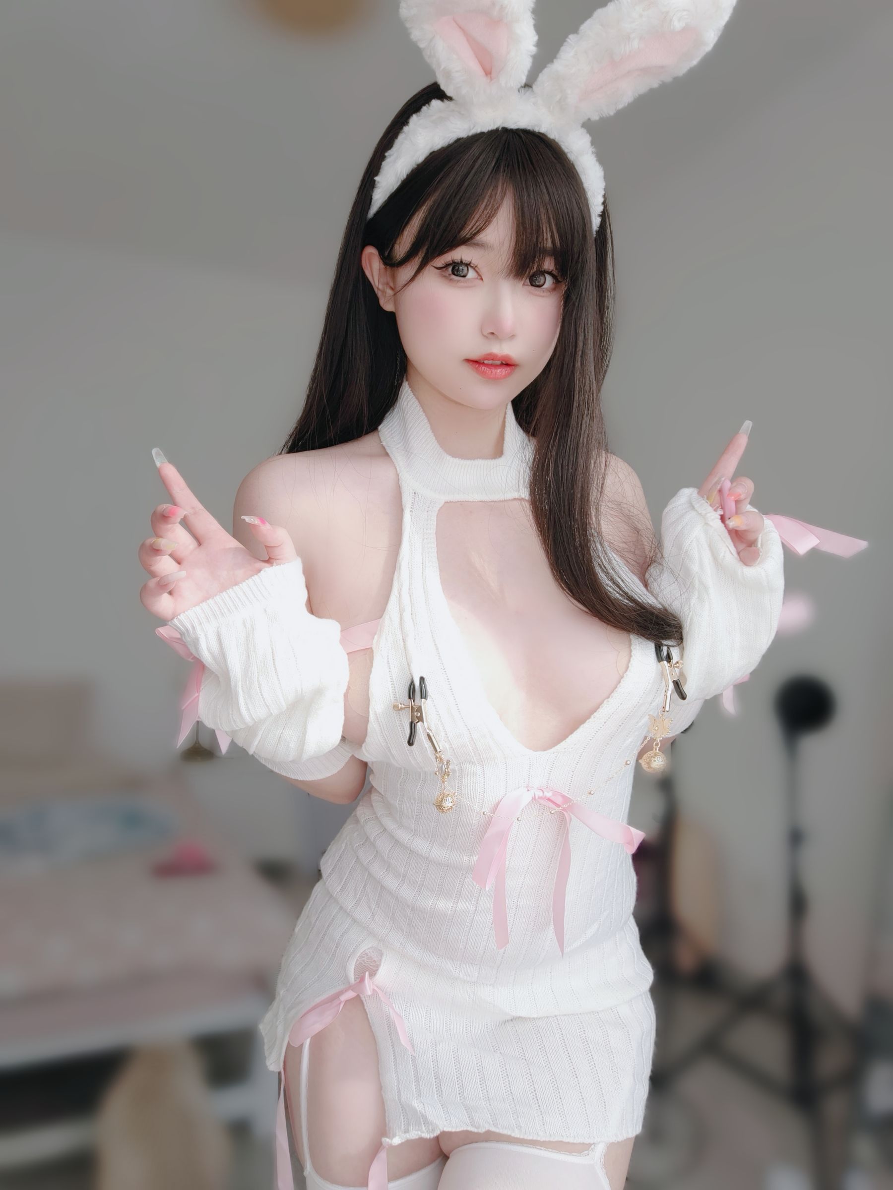 女主K – 白丝兔女郎 微密圈-第99张