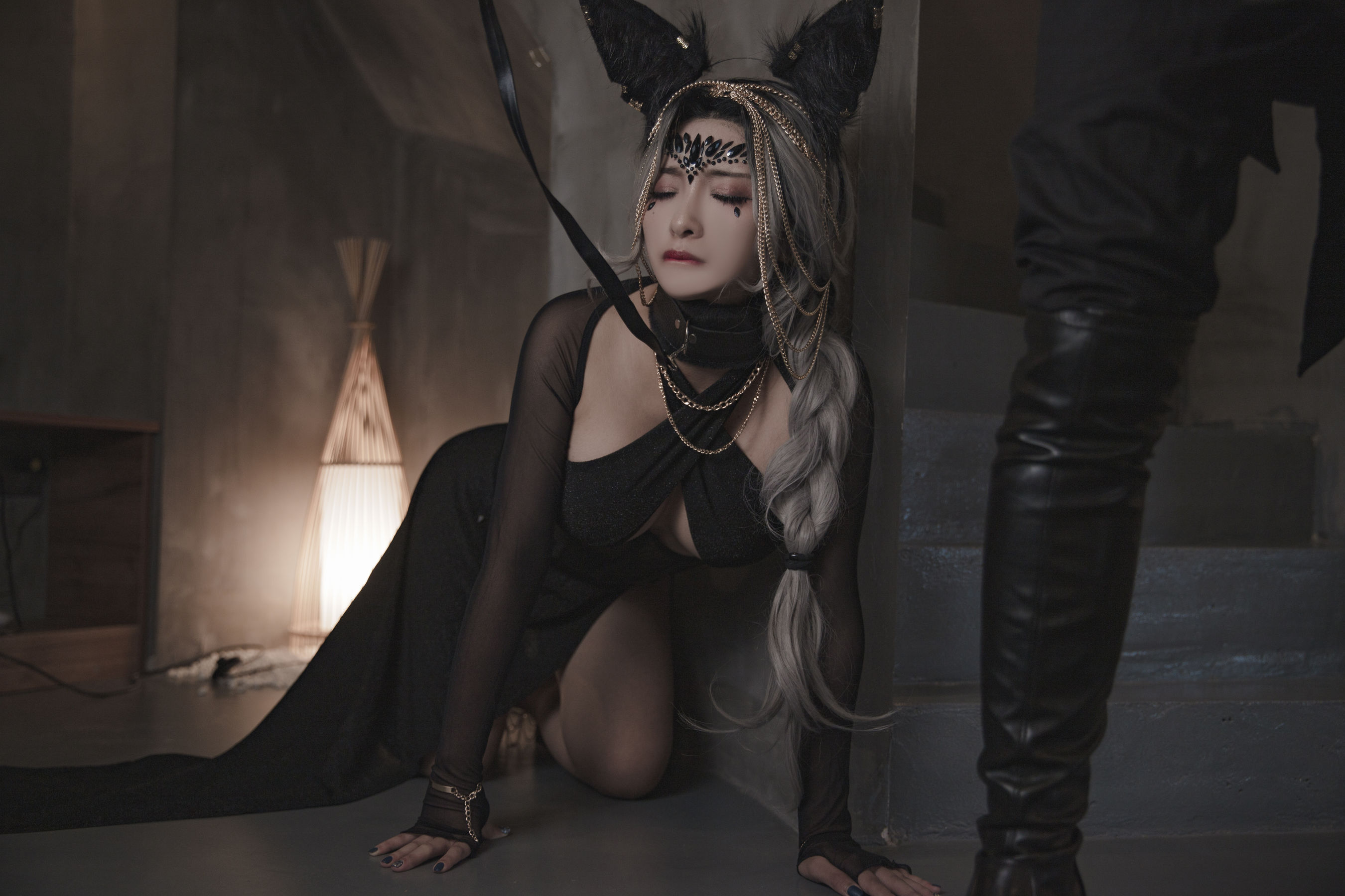 M940-[福利COS] 动漫博主洛璃LoLiSAMA - 狼少女 狼女的调教 网红COS-第33张