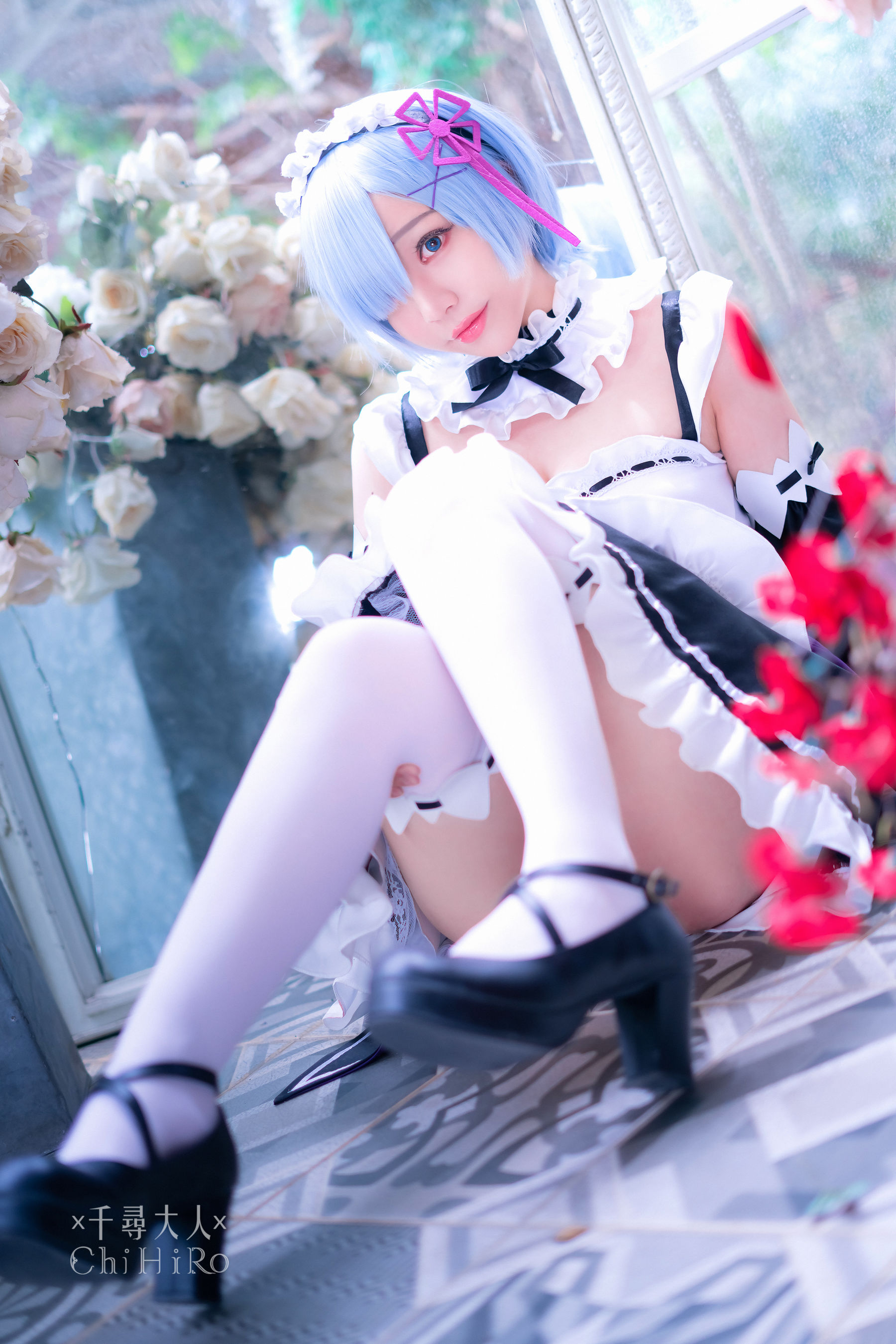 M940-[福利COS] Cos妹子千寻 - 蕾姆Rem 网红COS-第36张