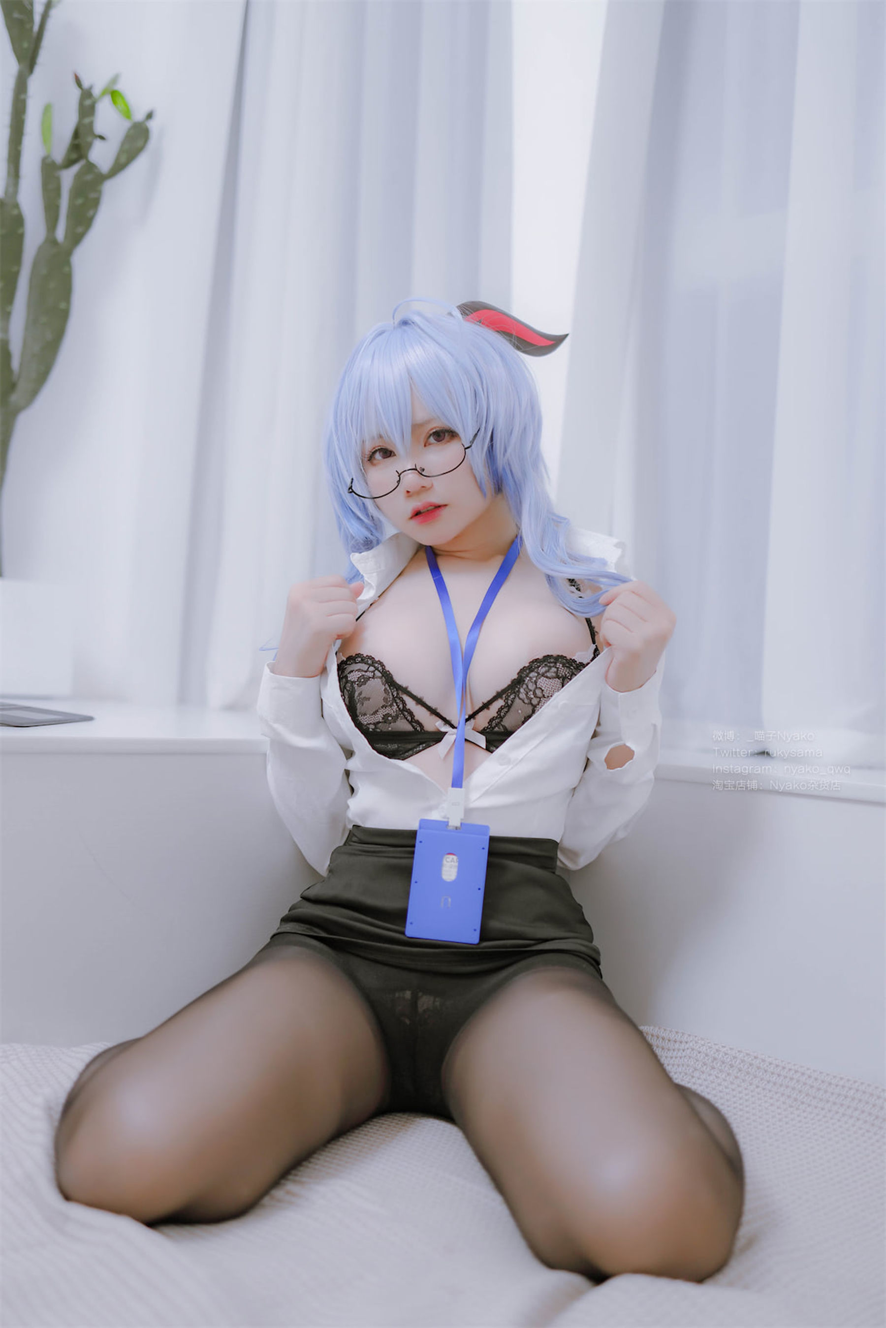 M940-[福利COS] Nyako喵子 - 原神甘雨OL 网红COS-第50张