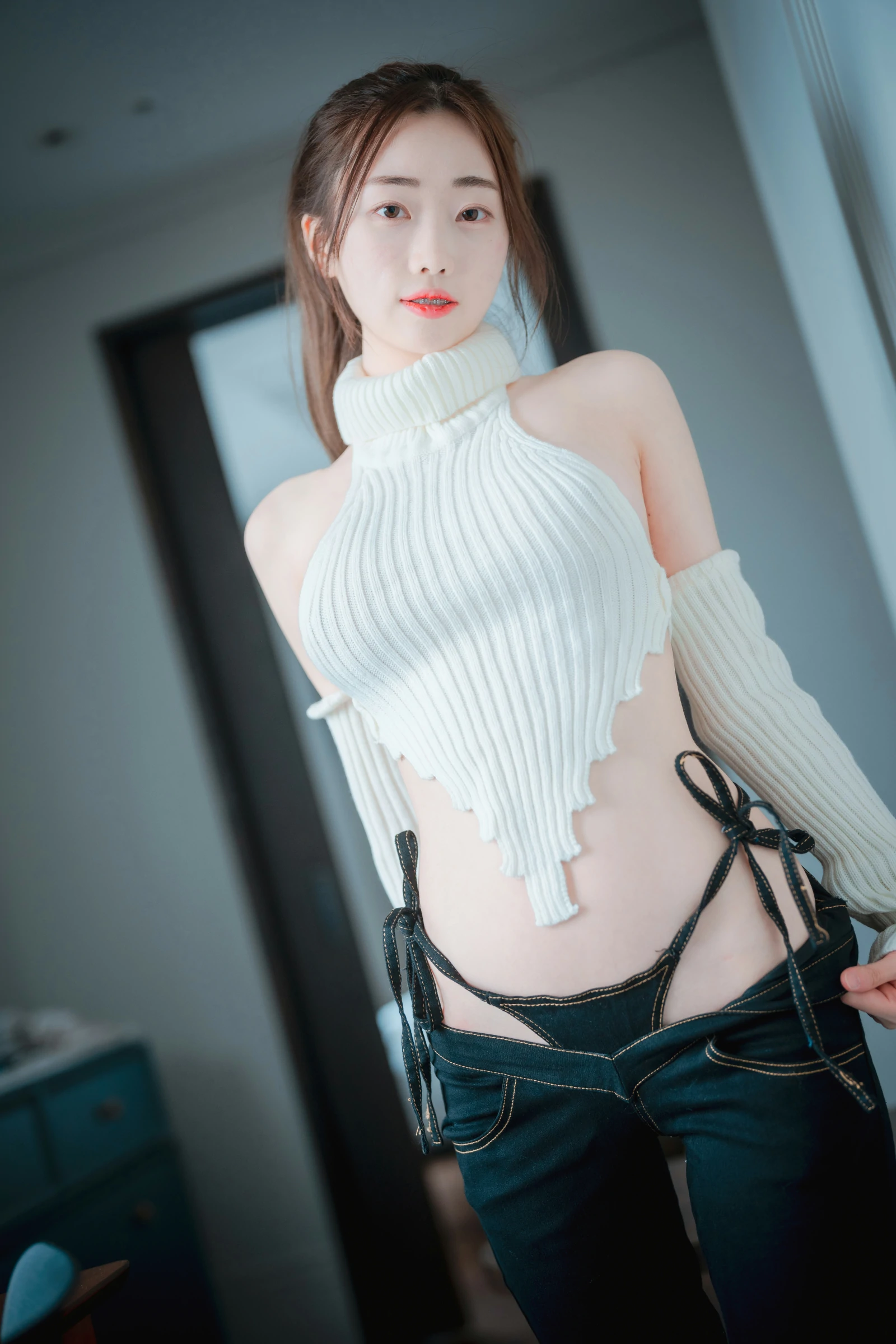 [DJAWA] Jiwon – Knit  Denim 日韩美图-第85张