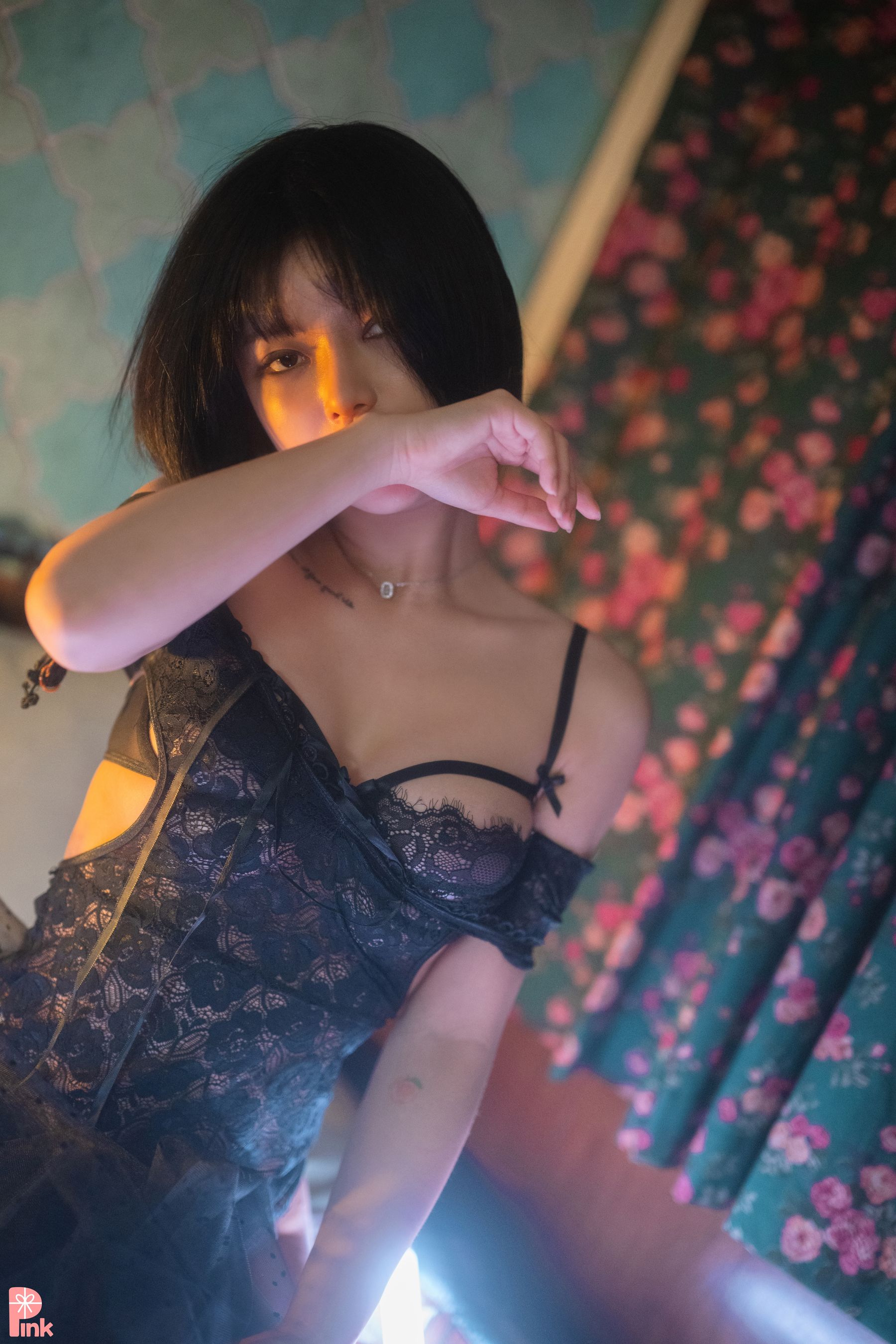 [PINK RIBBON] Uuuha – Black 日韩美图-第3张
