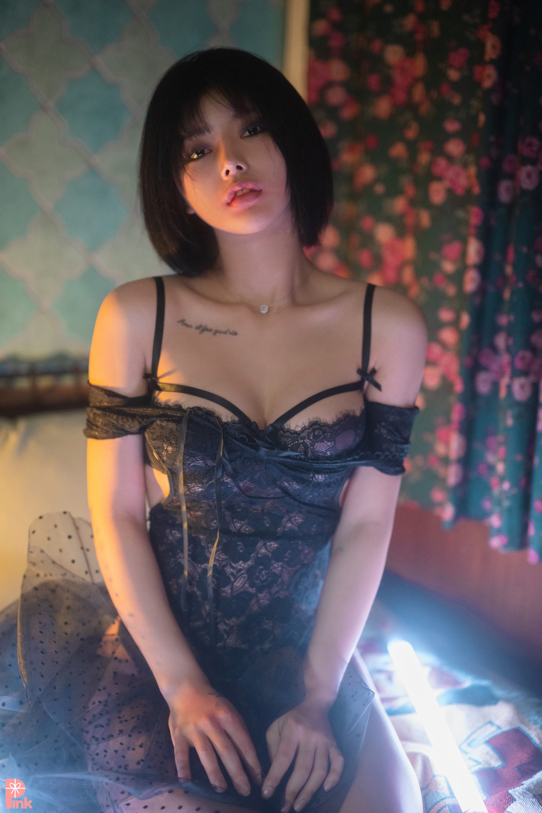 [PINK RIBBON] Uuuha – Black 日韩美图-第4张