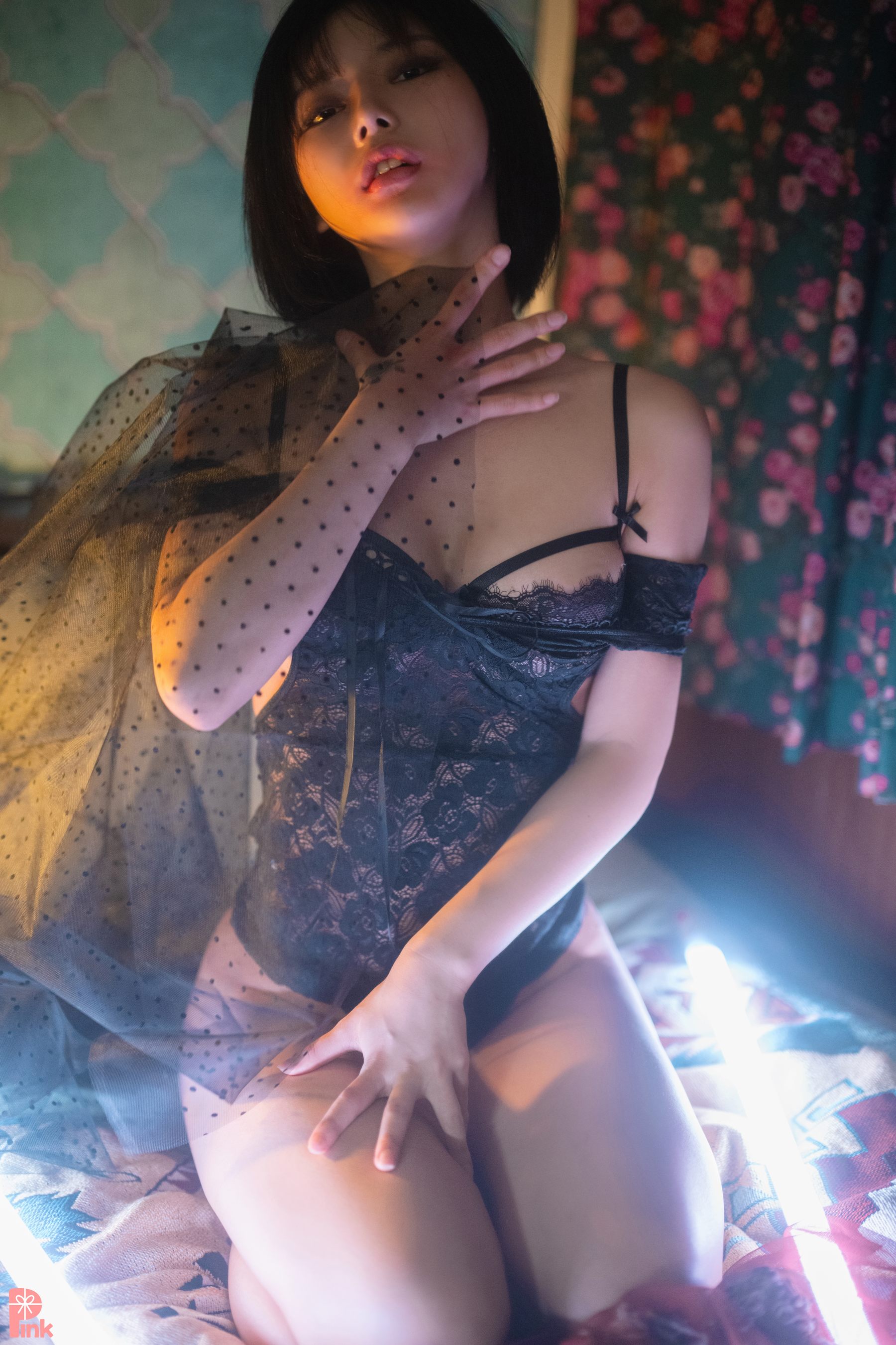 [PINK RIBBON] Uuuha – Black 日韩美图-第6张
