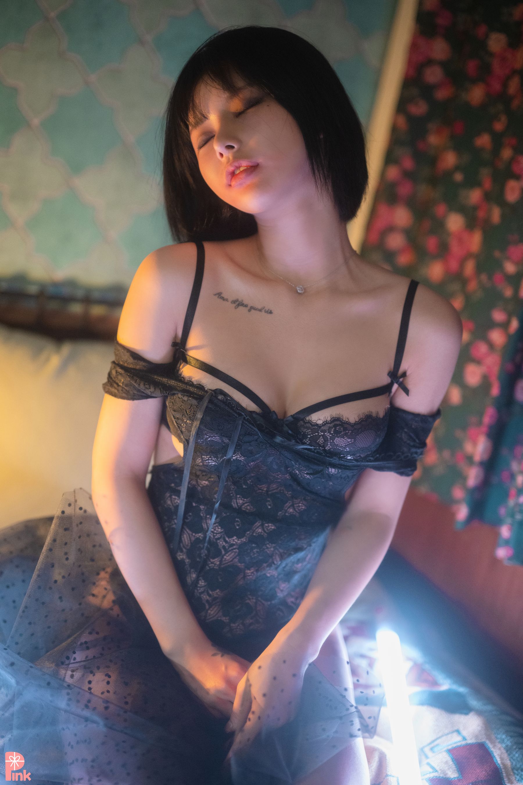 [PINK RIBBON] Uuuha – Black 日韩美图-第5张