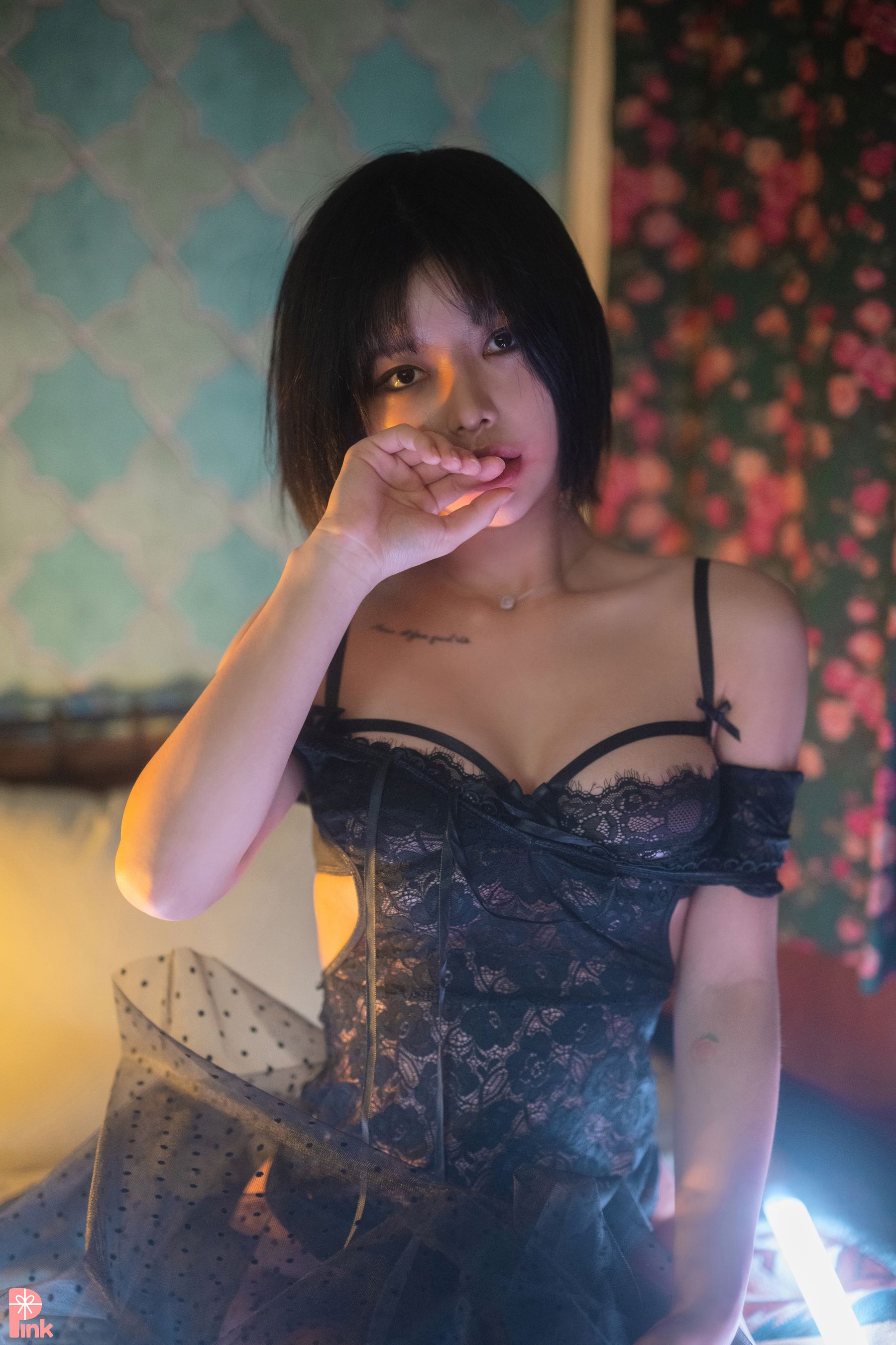 [PINK RIBBON] Uuuha – Black 日韩美图-第59张