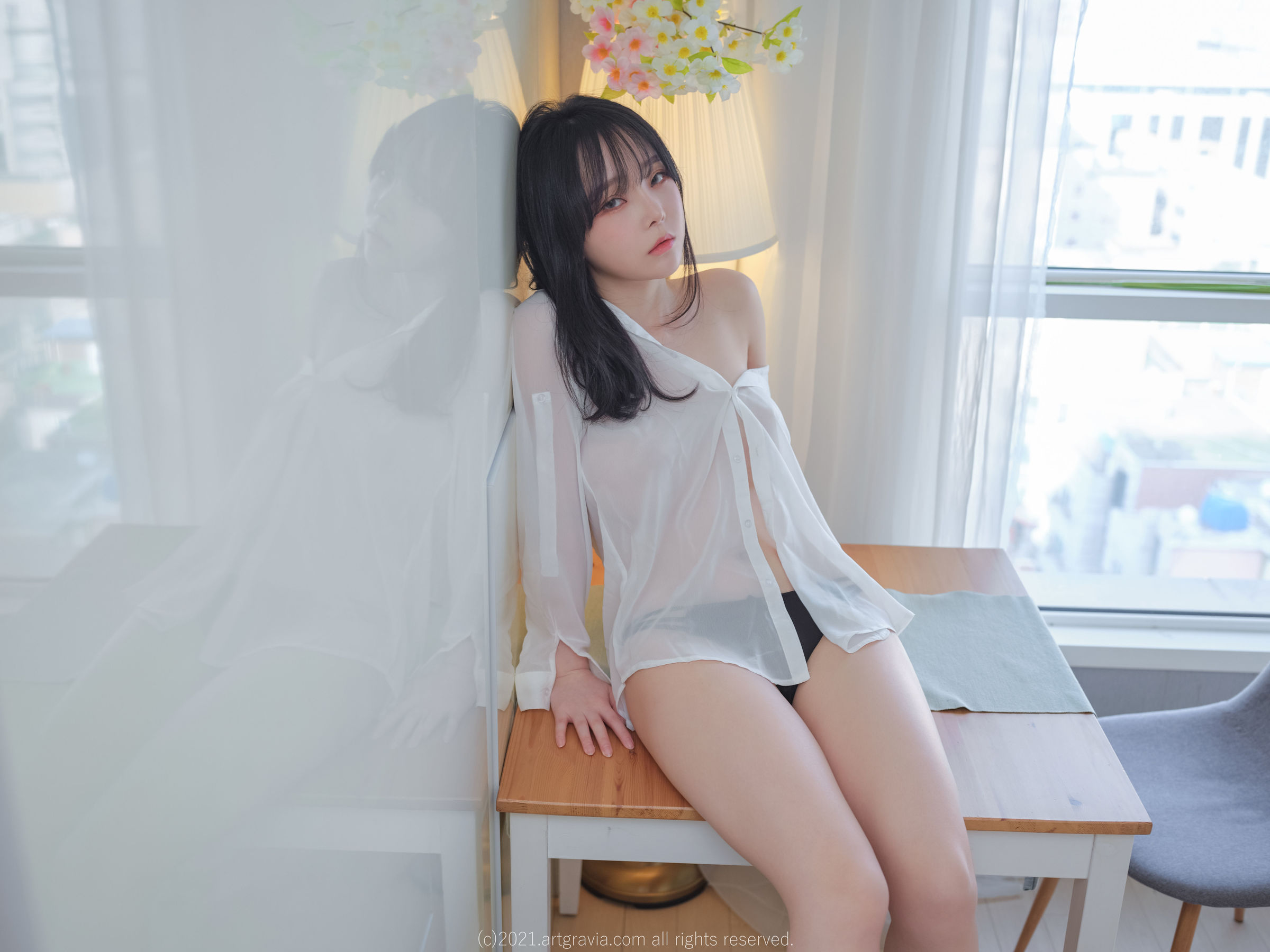 [ARTGRAVIA] VOL.261 Ming Sunha – 白衬衫女友居家诱惑 日韩美图-第6张