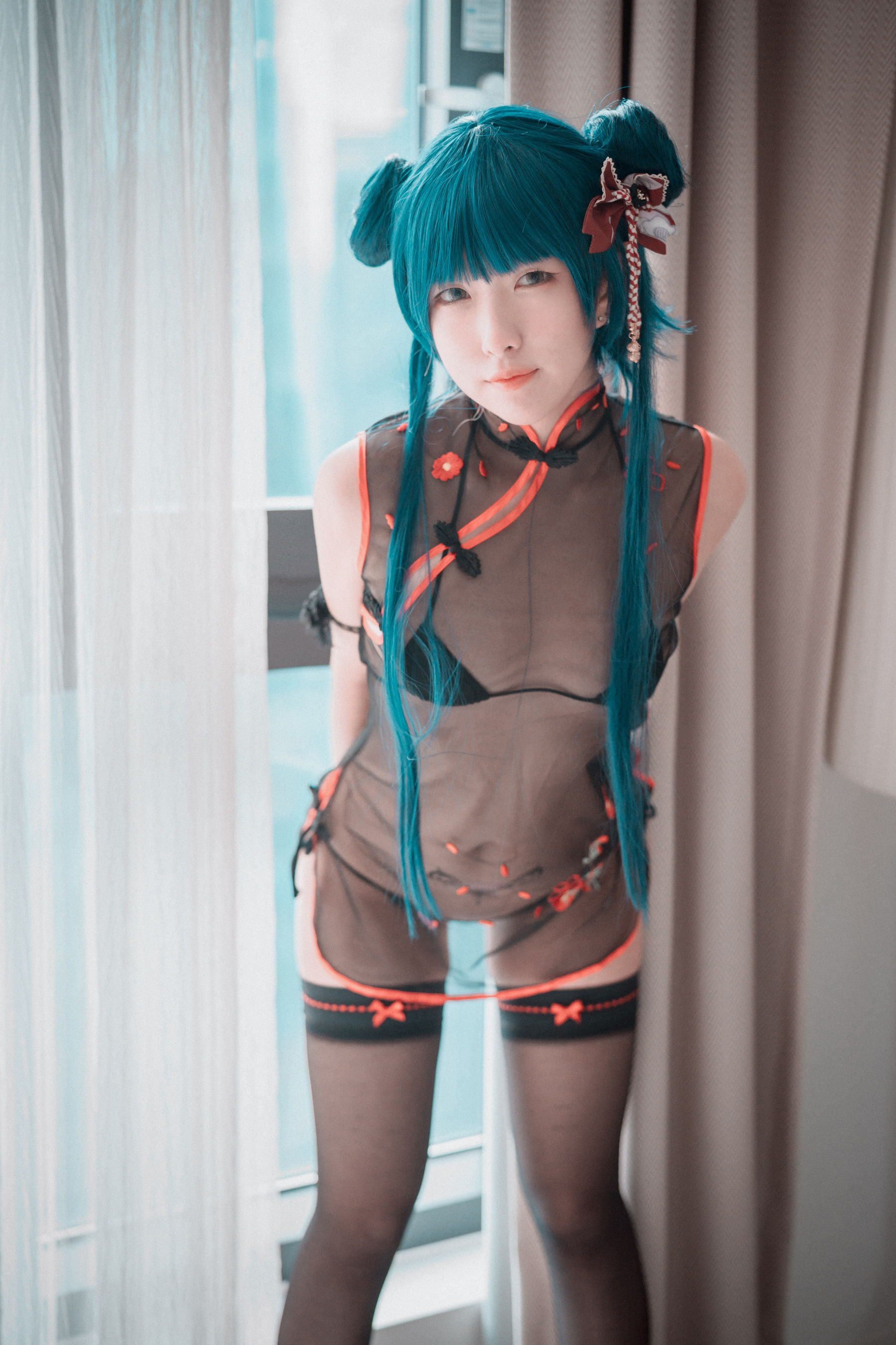 [DJAWA] Sonson – Sheer Qipao Girl 日韩美图-第35张