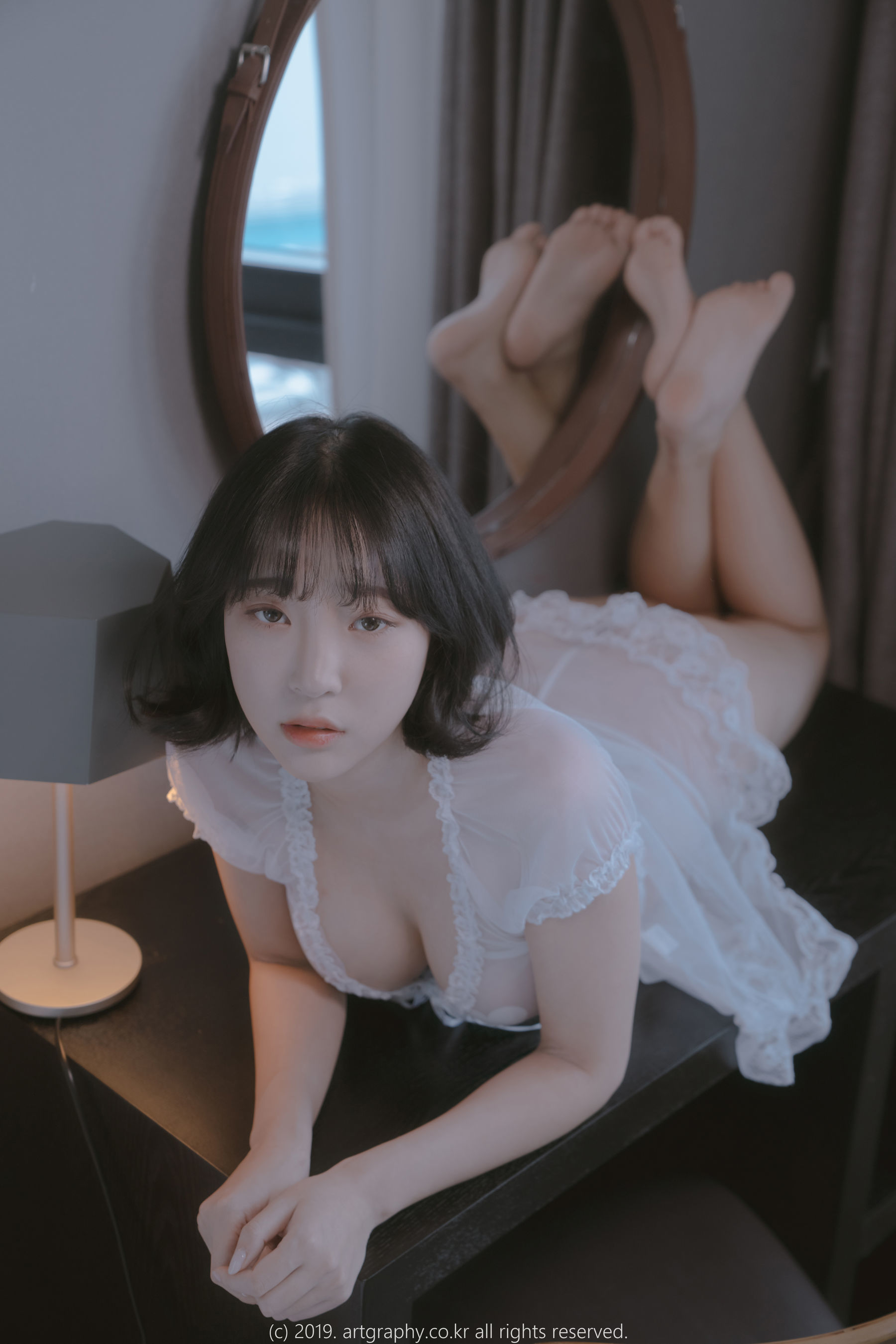 [ARTGRAVIA] VOL.069 姜仁卿 – 透视睡衣+古典红色睡袍 日韩美图-第1张