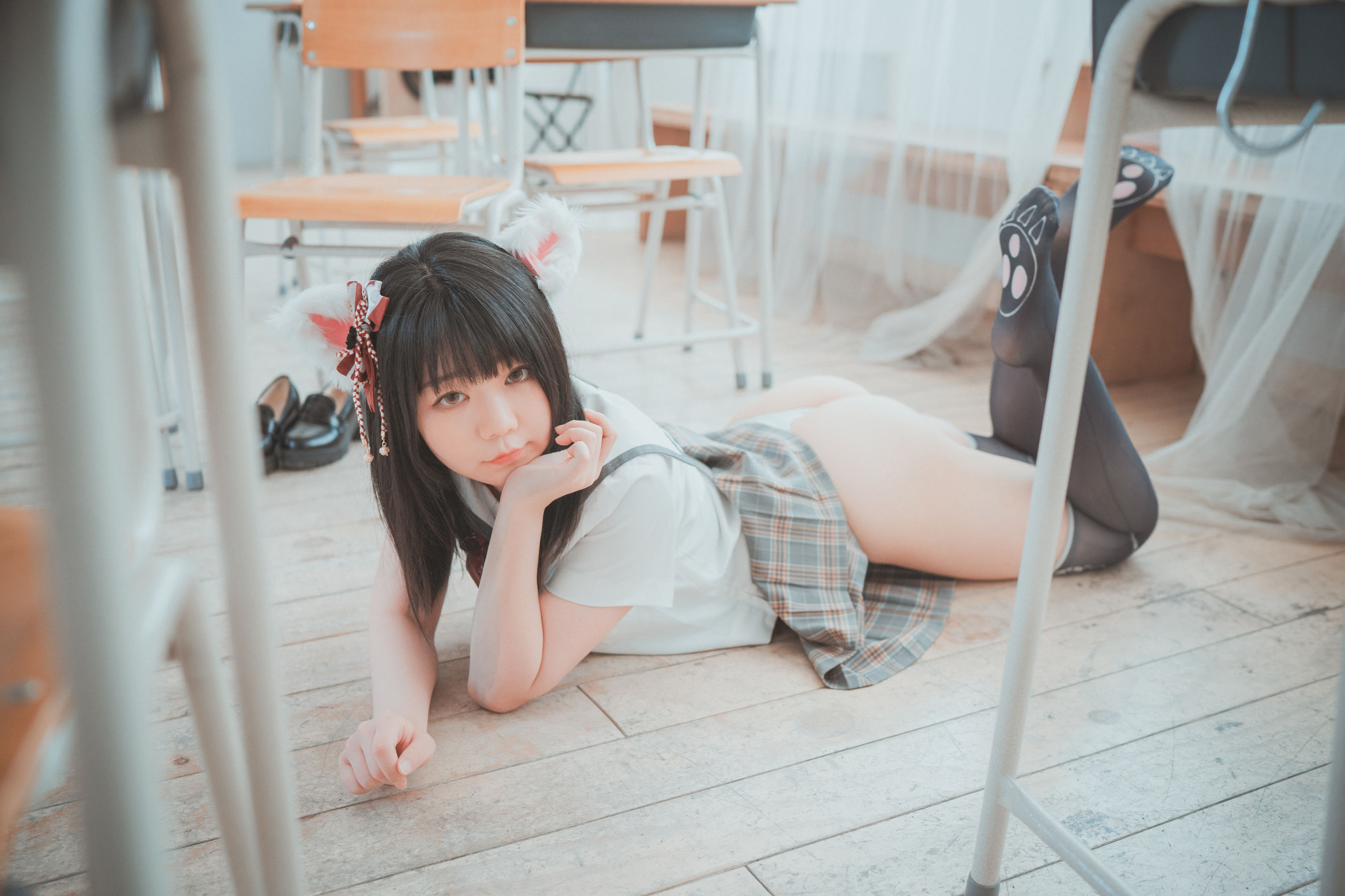 [DJAWA] Pian – Cat girl does not take classes 日韩美图-第2张