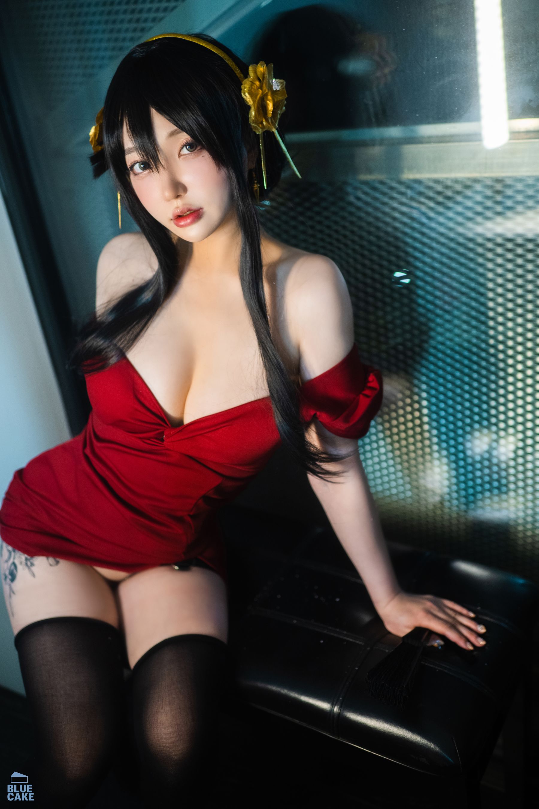 [BLUECAKE] YeEun – Black Rose 日韩美图-第1张