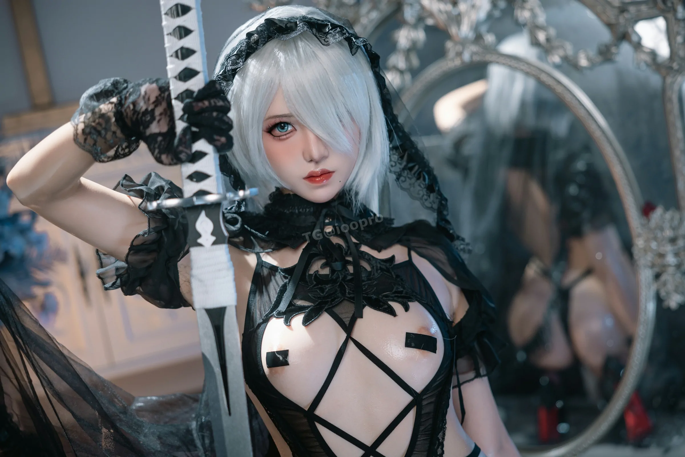 阿薰kaOri – 2B黑花嫁 Cosplay-第7张