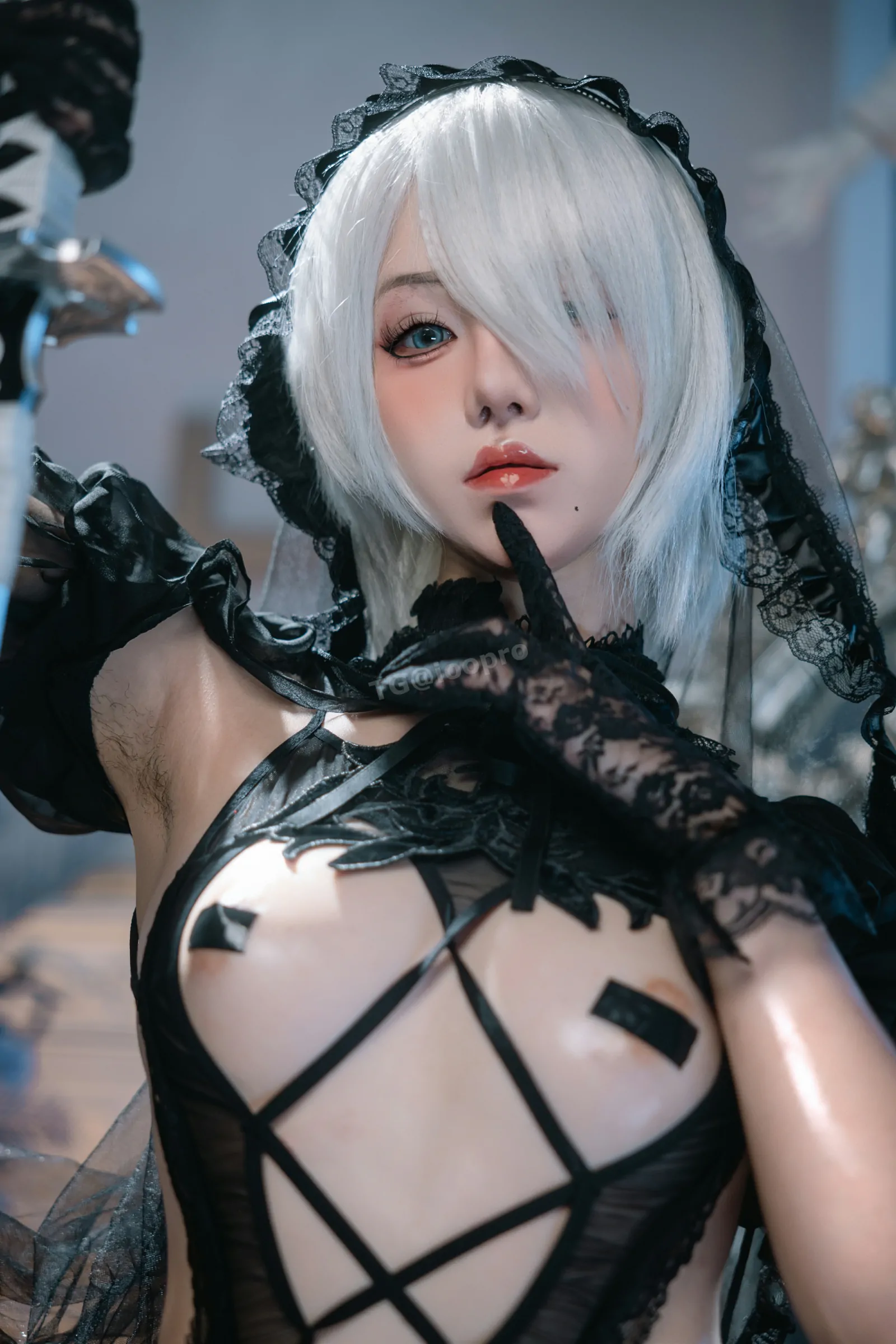 阿薰kaOri – 2B黑花嫁 Cosplay-第8张