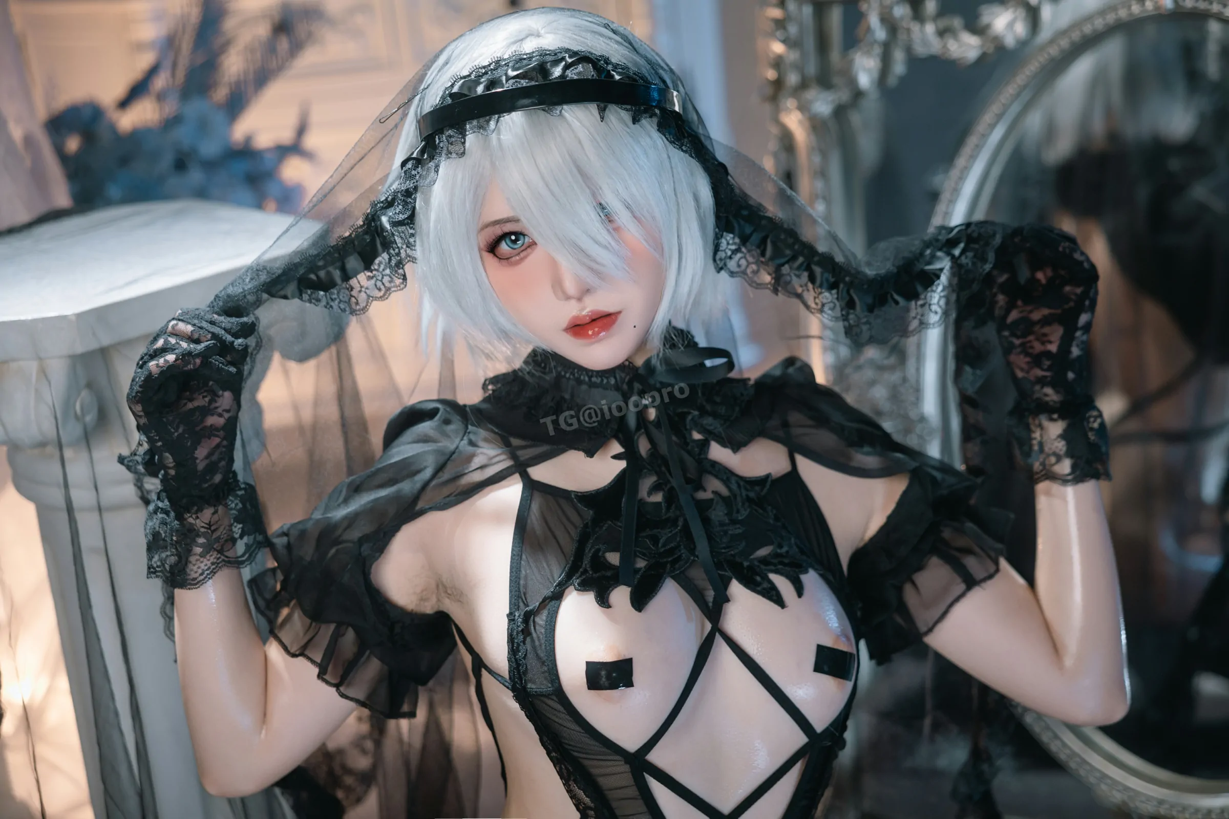 阿薰kaOri – 2B黑花嫁 Cosplay-第44张