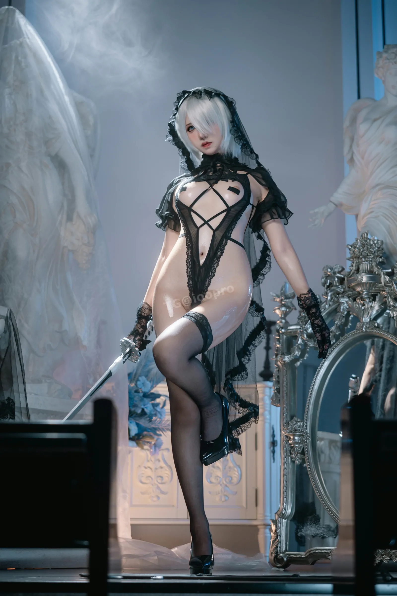 阿薰kaOri – 2B黑花嫁 Cosplay-第89张