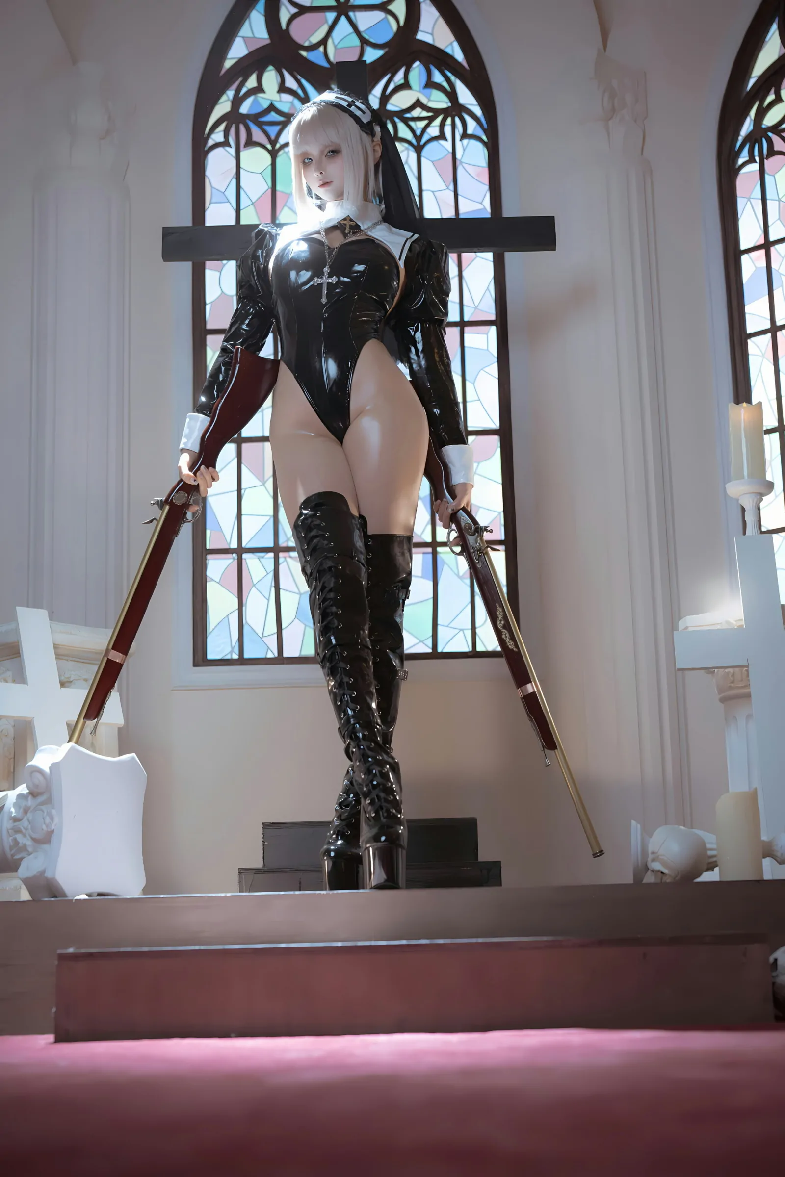 蠢沫沫  暗黑修女 Cosplay-第38张