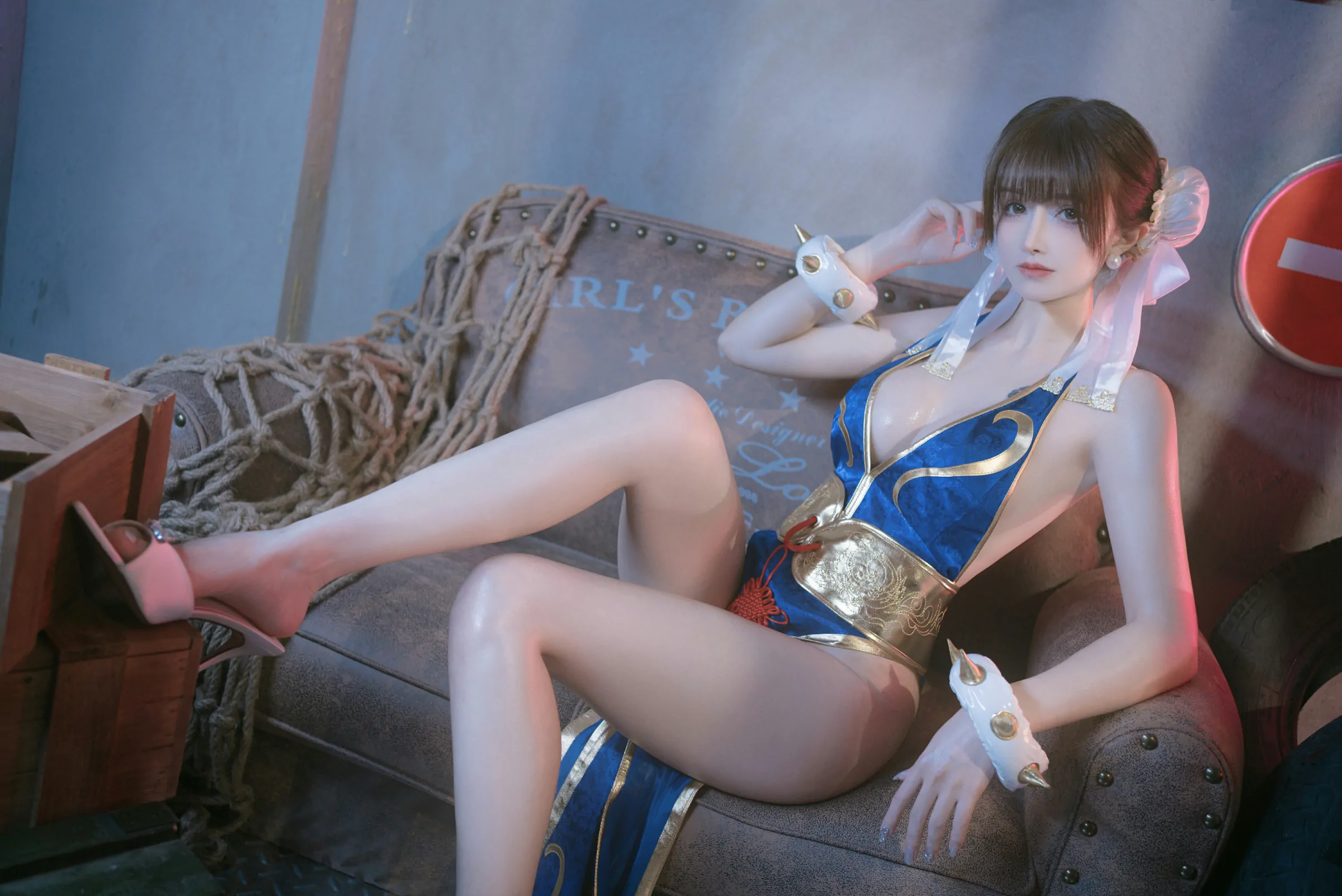 鹿八岁baby  春丽的格斗辅导 Cosplay-第1张