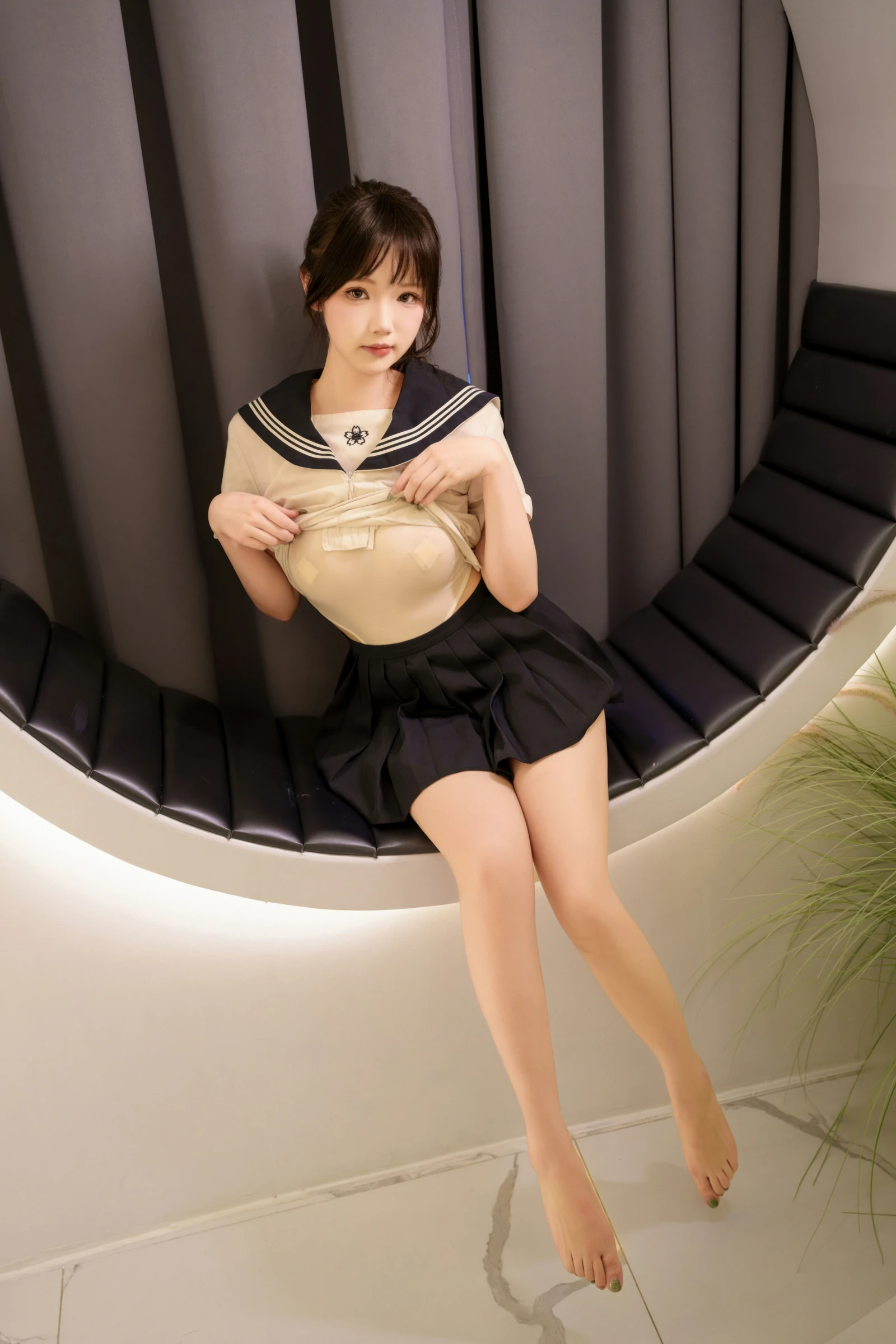 雪晴Astra – 牛奶丝透明黏滑体操服 Cosplay-第18张
