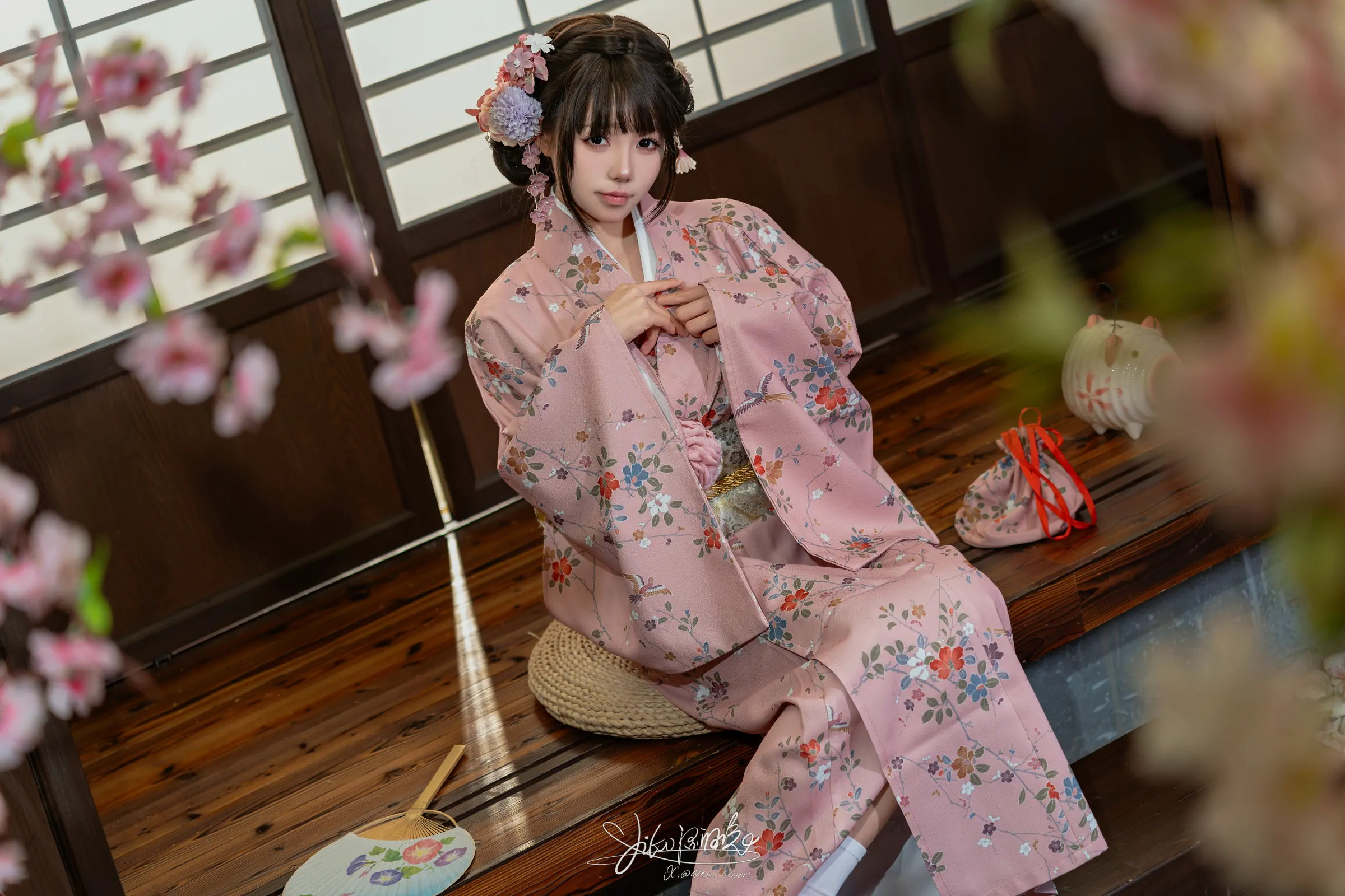 咬一口兔娘 -『温泉の女将』燕无歇 Cosplay-第11张
