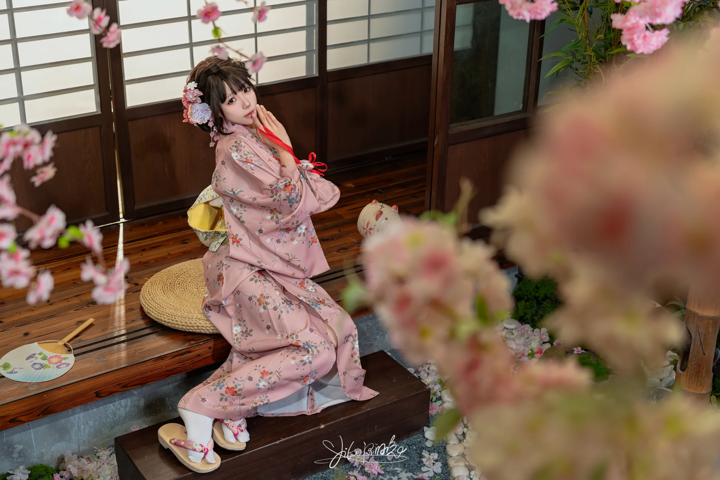 咬一口兔娘 -『温泉の女将』燕无歇 Cosplay-第13张
