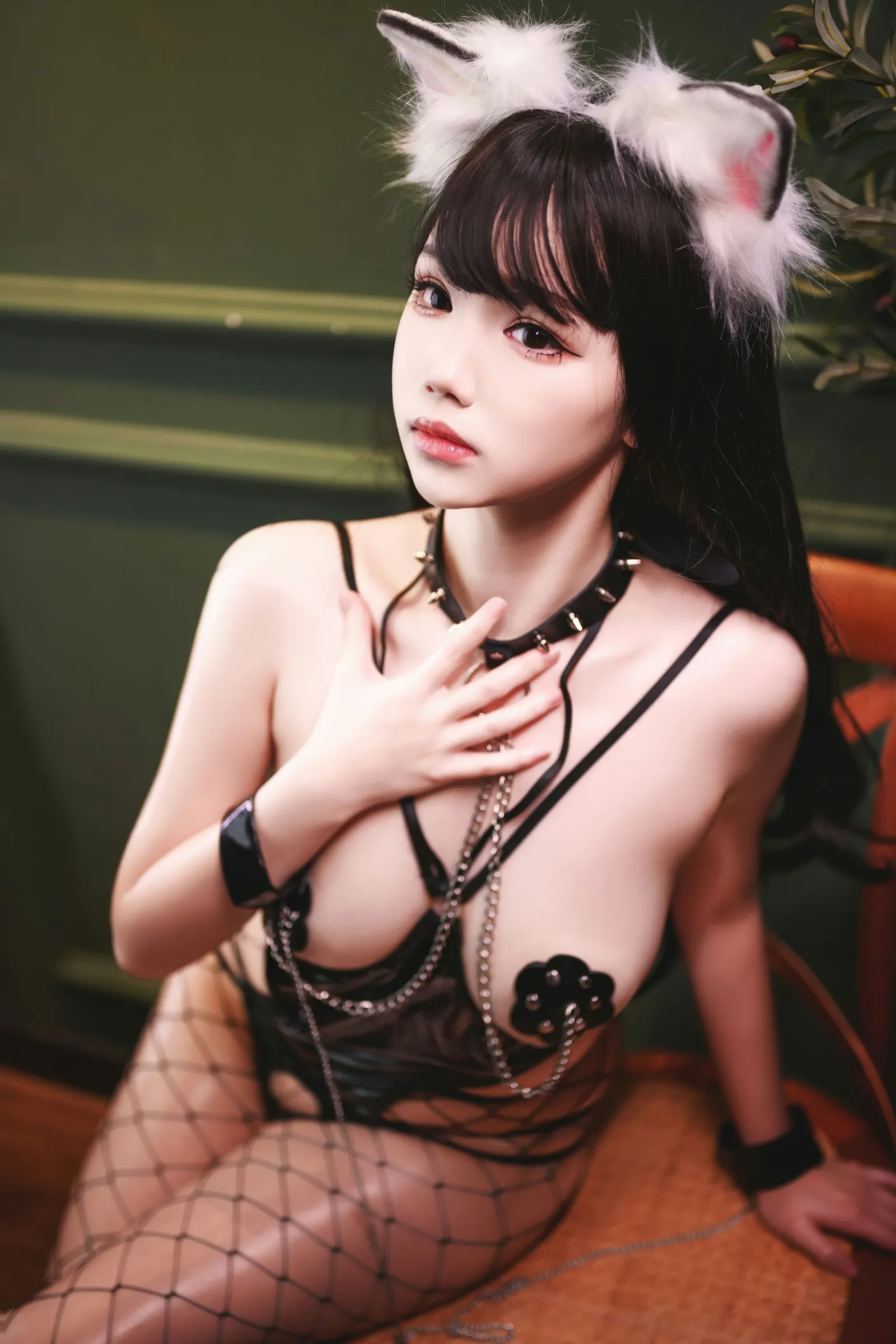 雪晴Astra – 铆钉乳贴小狗奴 Cosplay-第2张