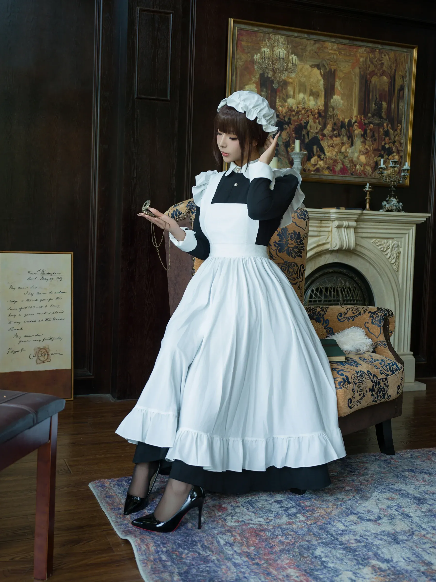 yuuhui玉汇 – 女仆游戏 Cosplay-第2张