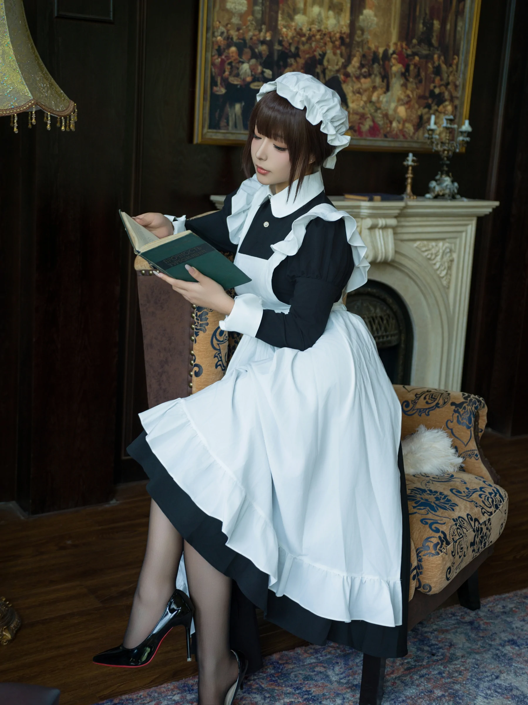 yuuhui玉汇 – 女仆游戏 Cosplay-第3张