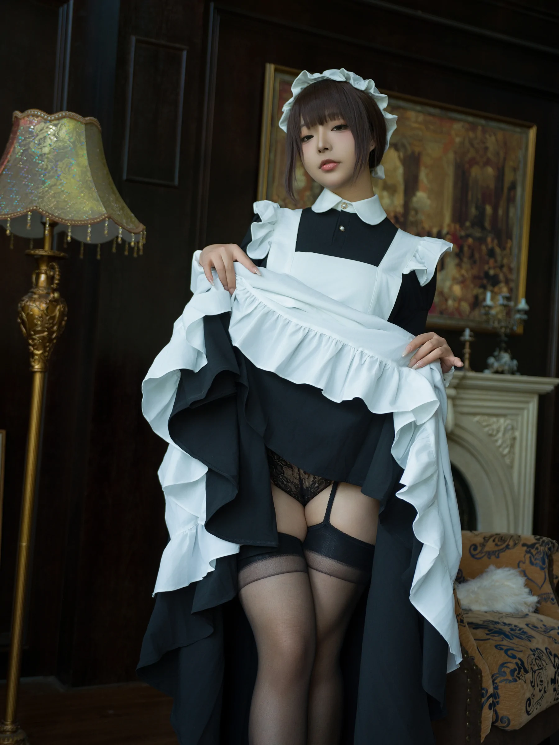 yuuhui玉汇 – 女仆游戏 Cosplay-第15张