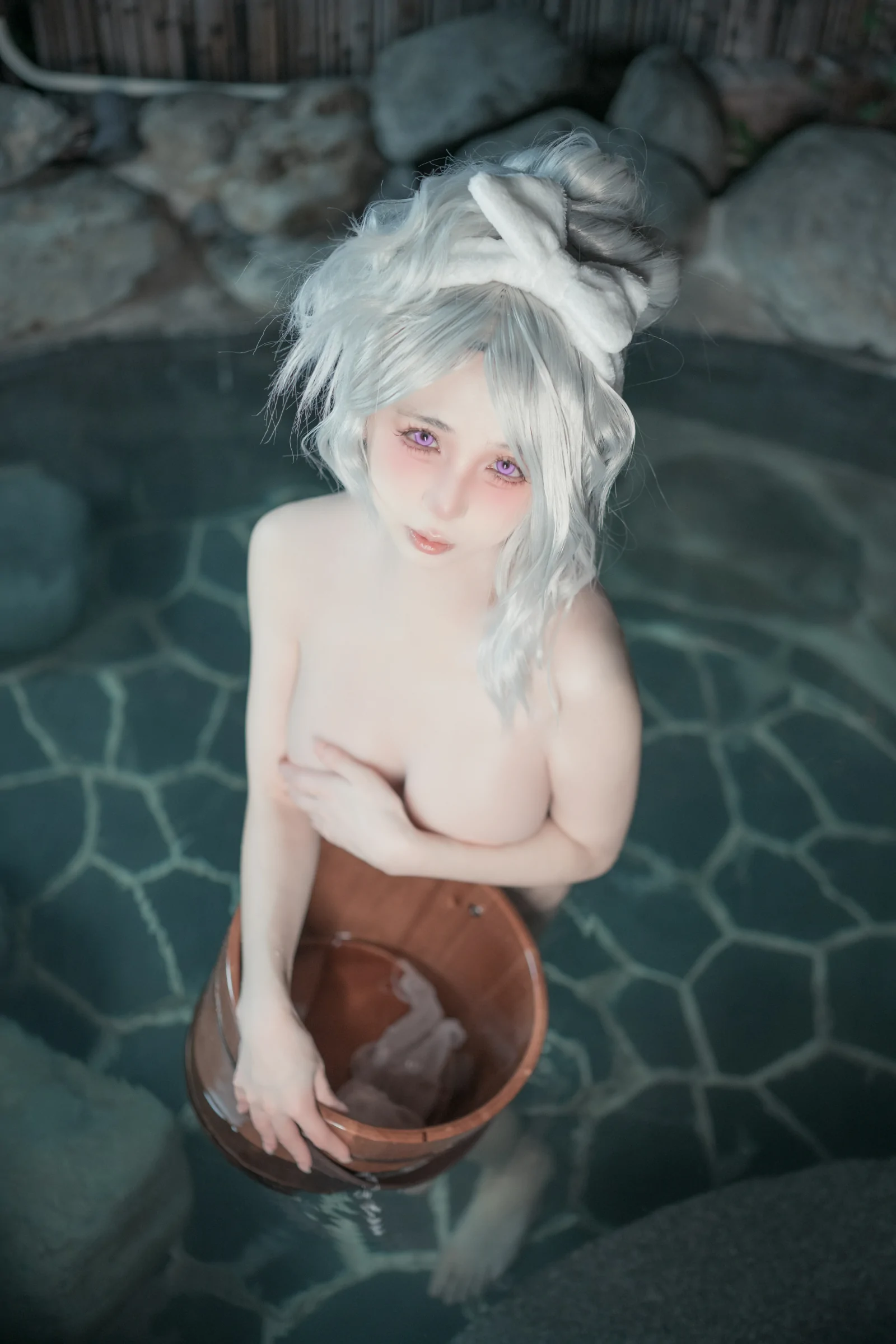 夏鸽鸽不想起床上杉绘黎落滢妹 – 温泉假日 Cosplay-第2张