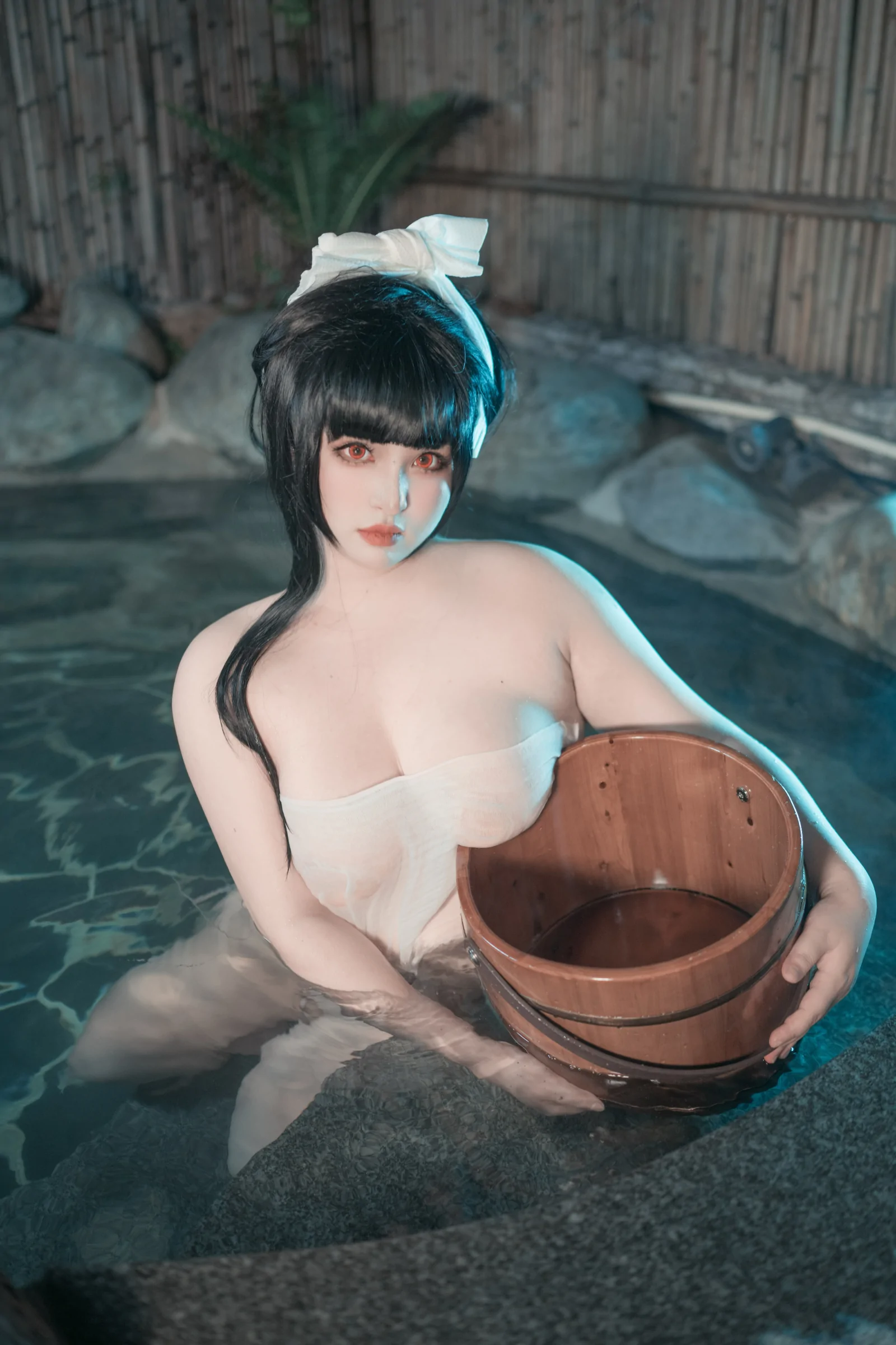 夏鸽鸽不想起床上杉绘黎落滢妹 – 温泉假日 Cosplay-第6张