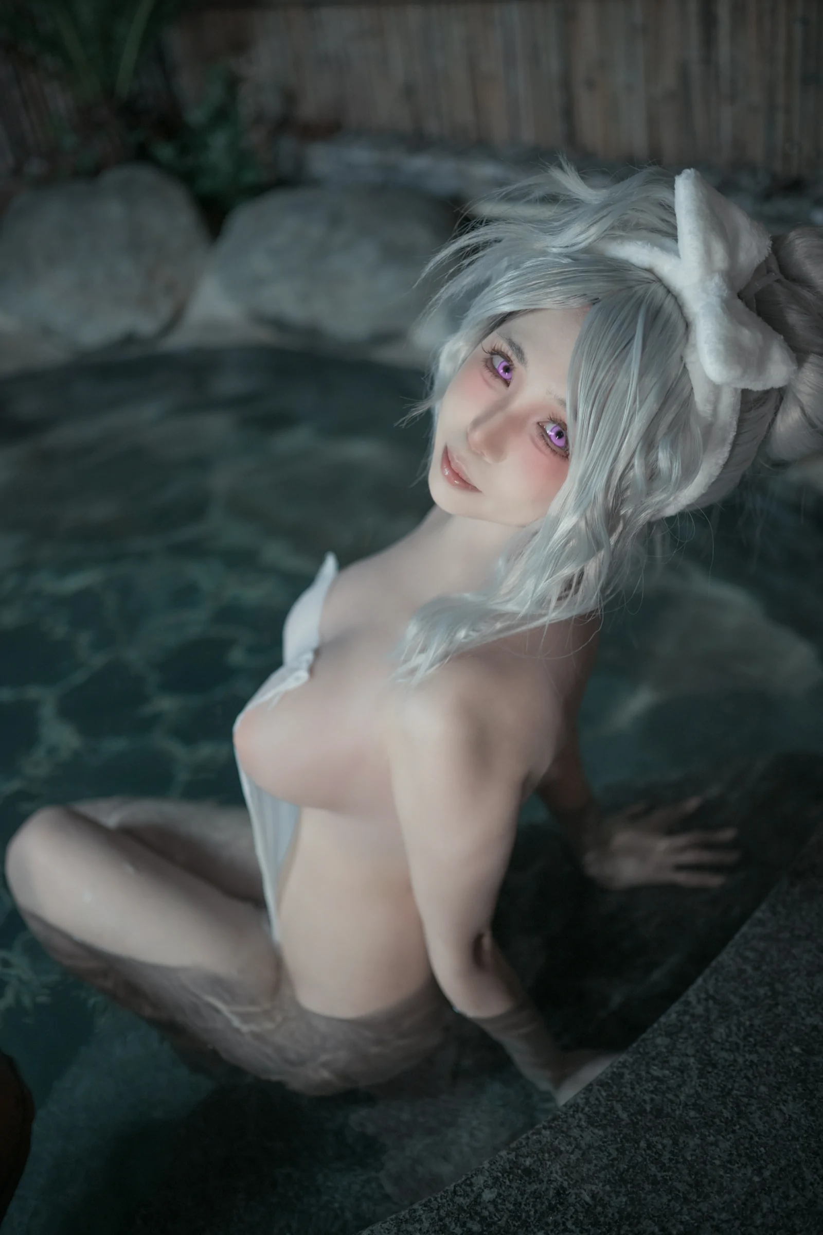 夏鸽鸽不想起床上杉绘黎落滢妹 – 温泉假日 Cosplay-第4张