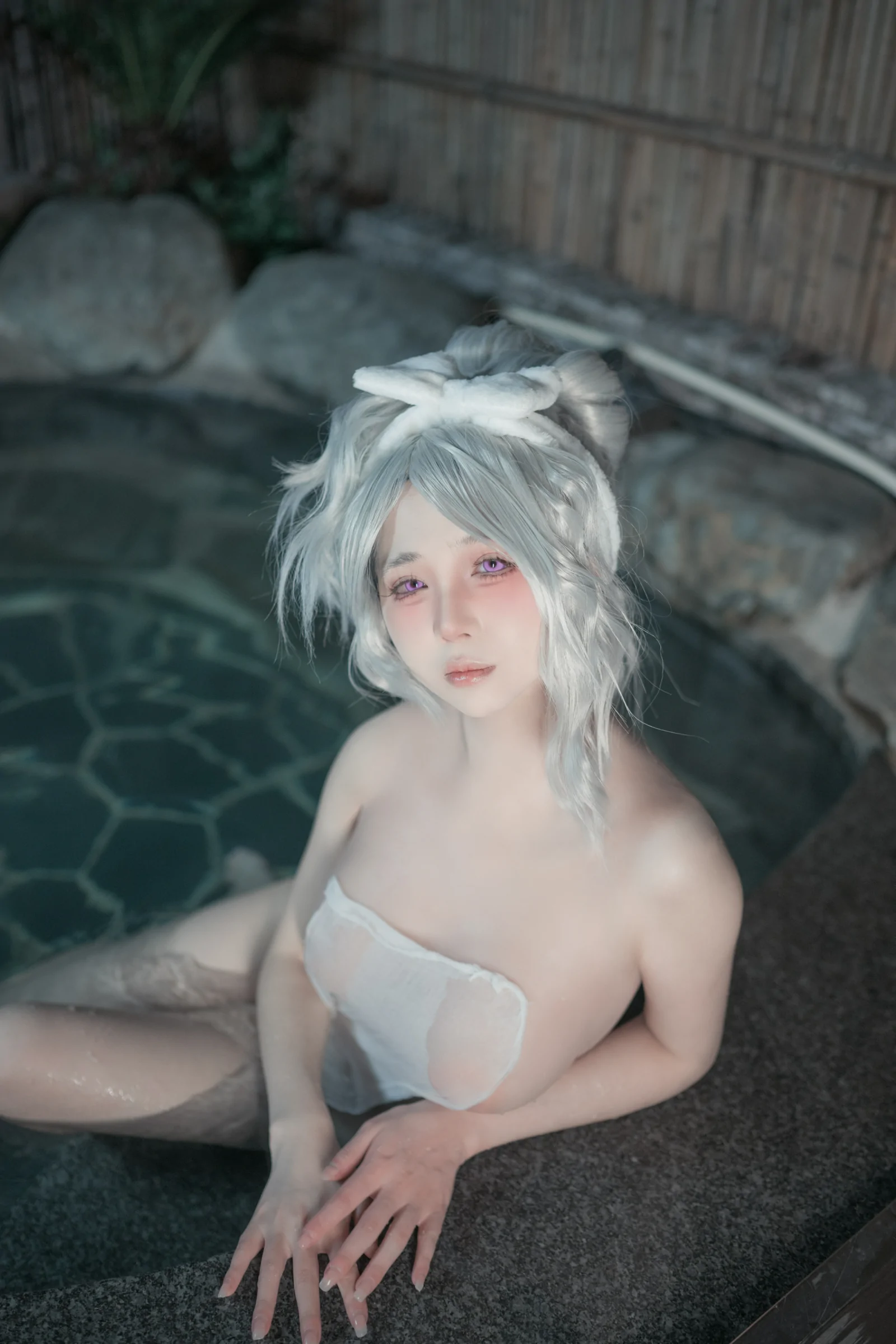 夏鸽鸽不想起床上杉绘黎落滢妹 – 温泉假日 Cosplay-第3张