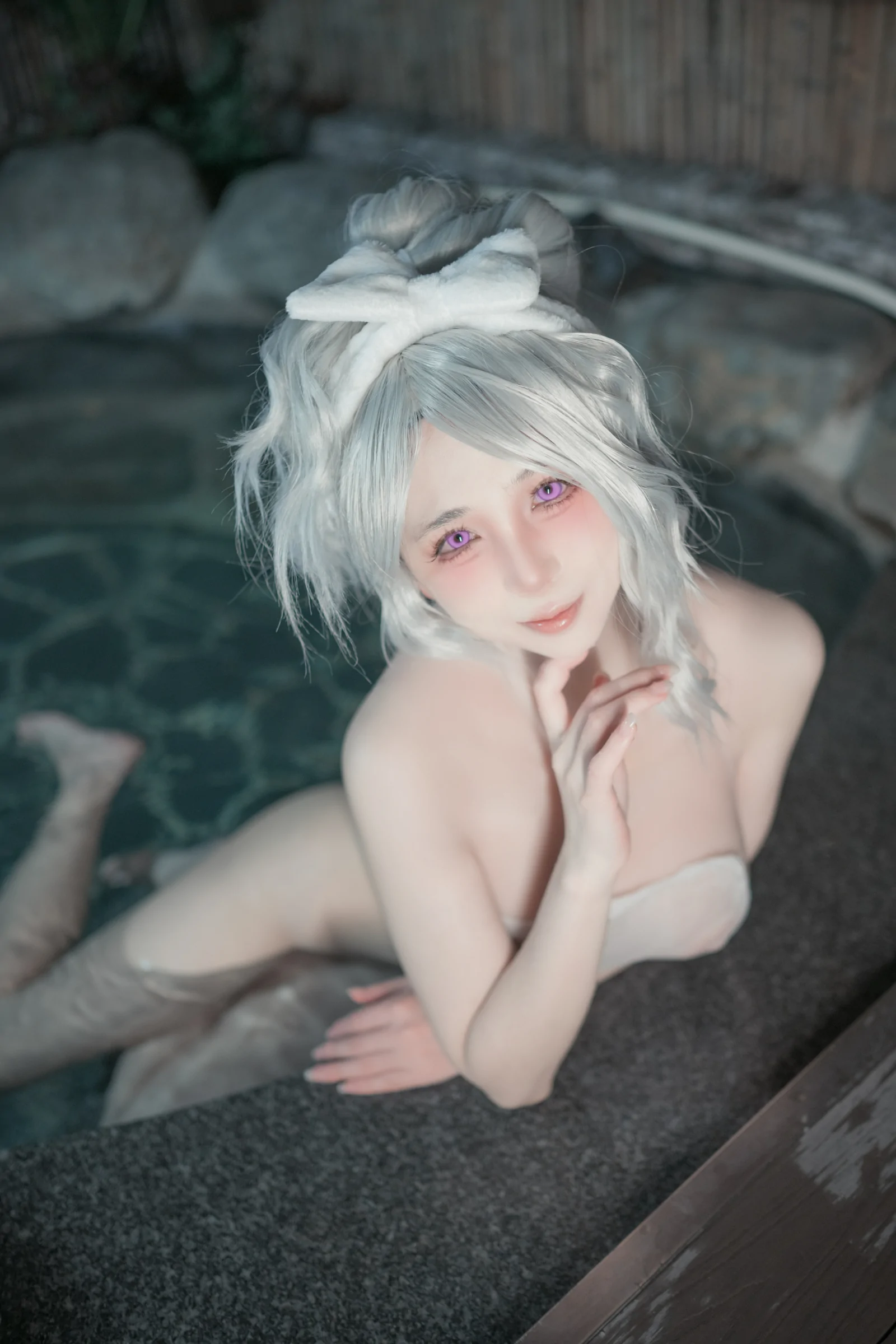 夏鸽鸽不想起床上杉绘黎落滢妹 – 温泉假日 Cosplay-第11张