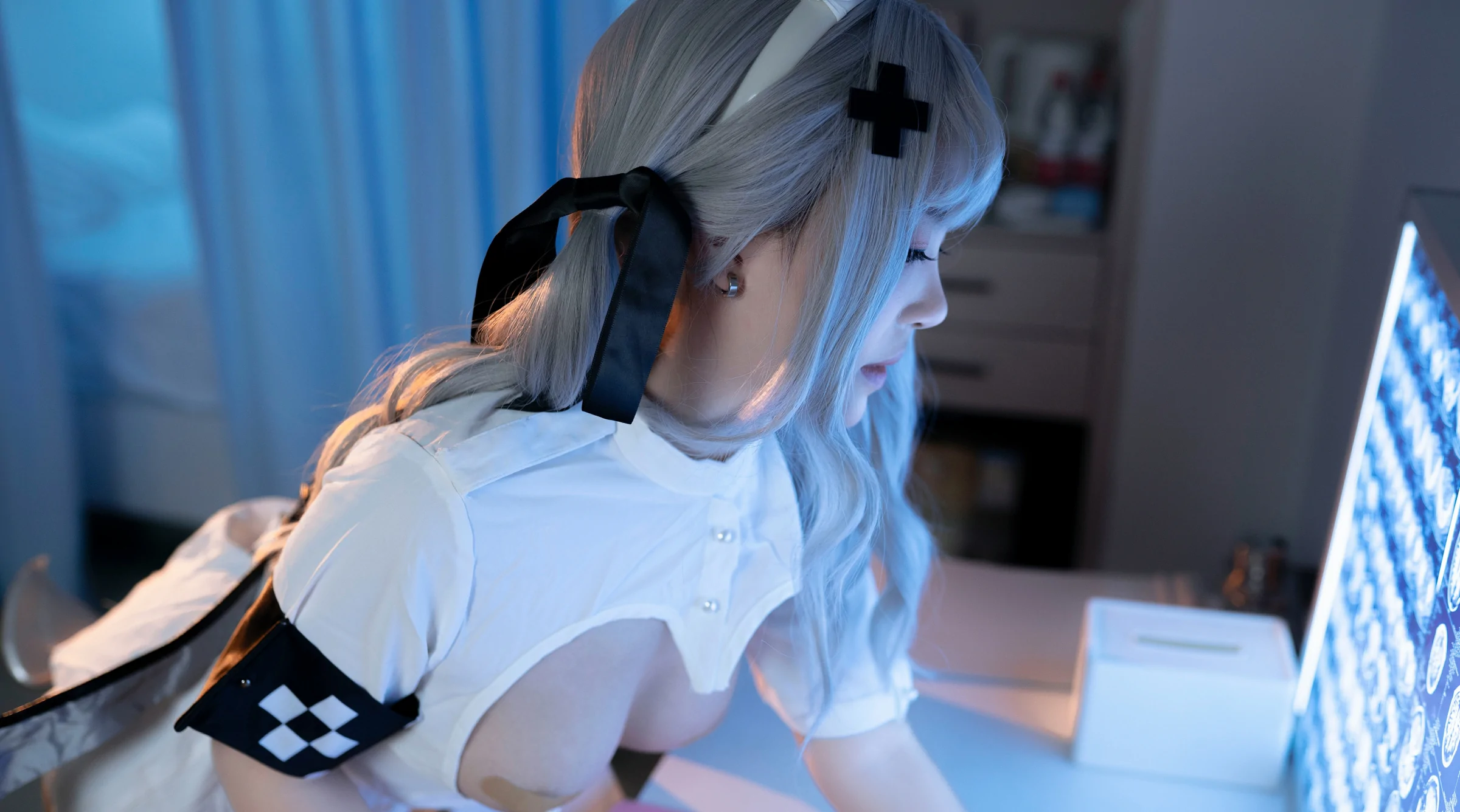 Bangni邦尼 – 魅魔护士 Cosplay-第6张