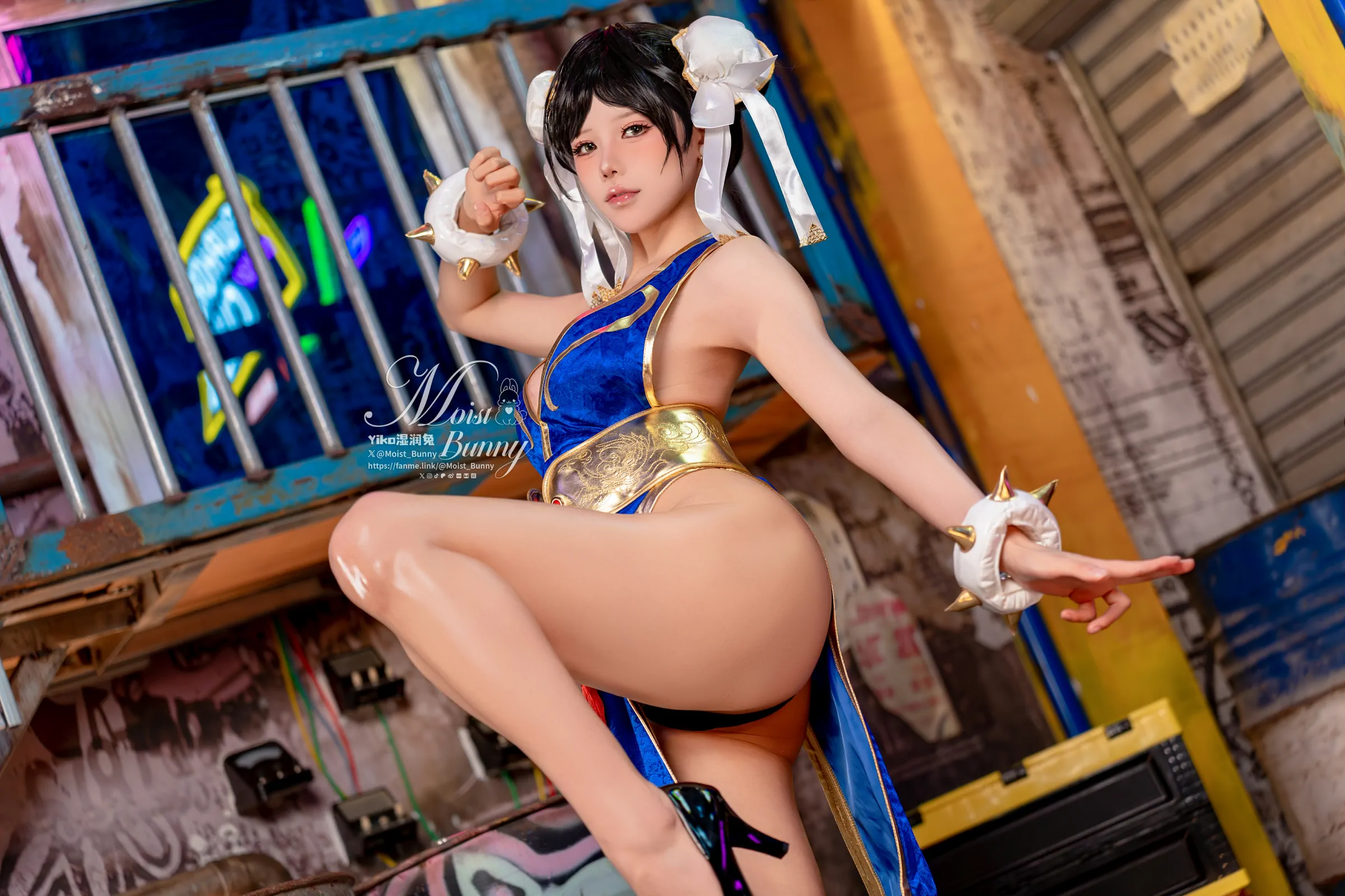 咬一口兔娘 – 街霸春丽 桃花旗袍 Cosplay-第9张