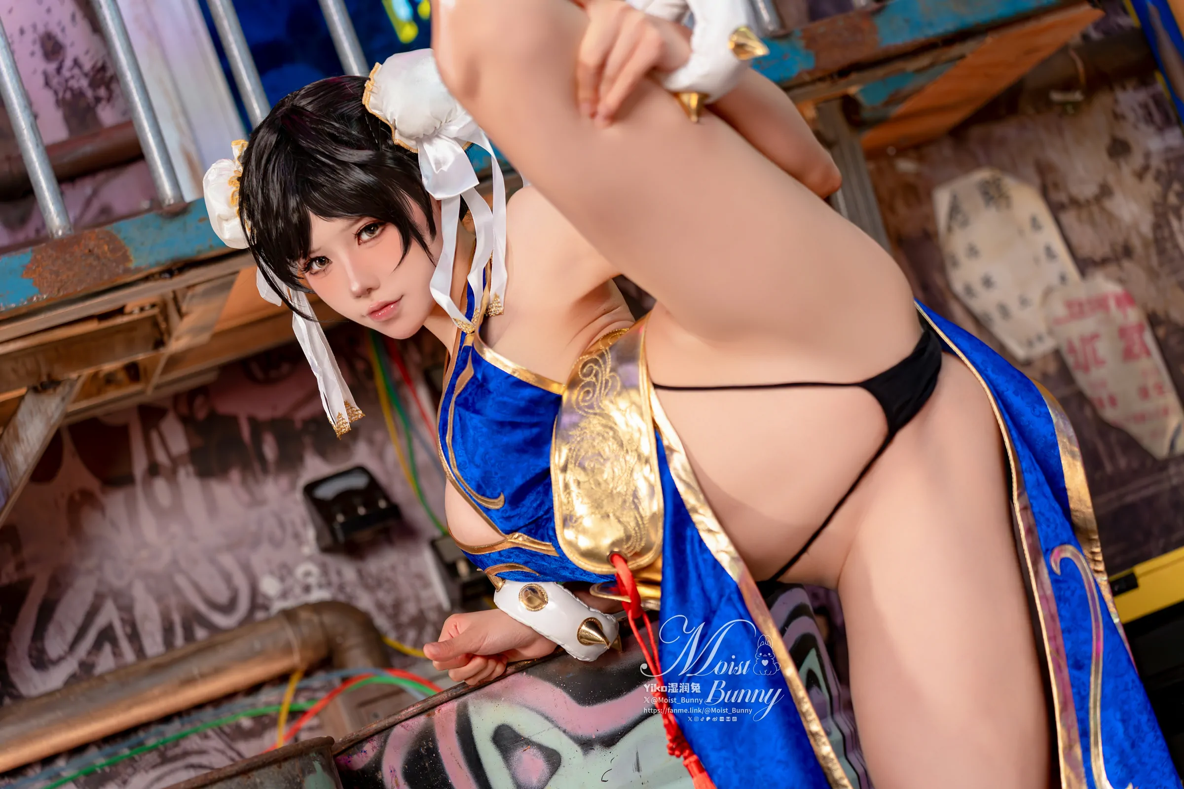咬一口兔娘 – 街霸春丽 桃花旗袍 Cosplay-第14张