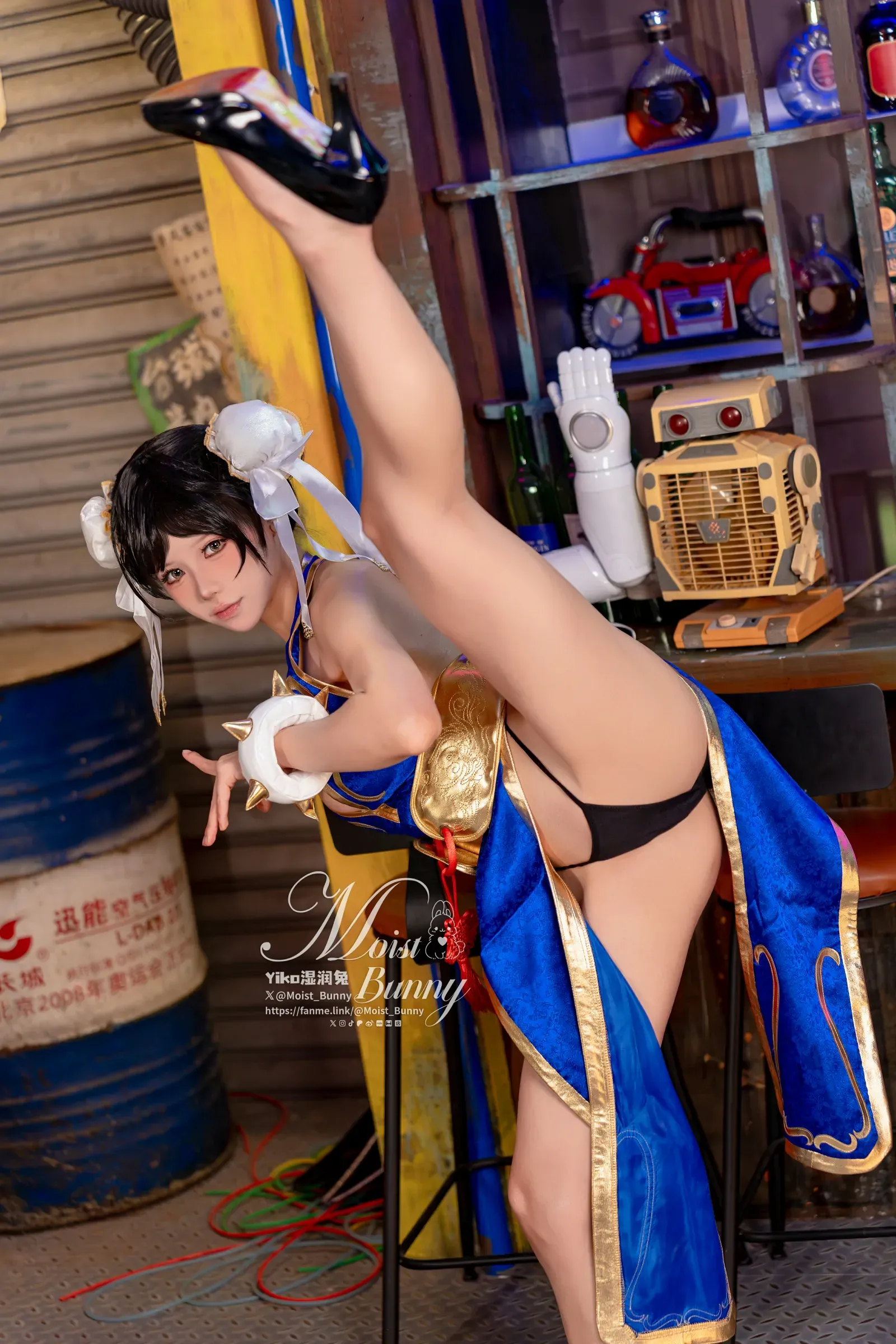 咬一口兔娘 – 街霸春丽 桃花旗袍 Cosplay-第13张